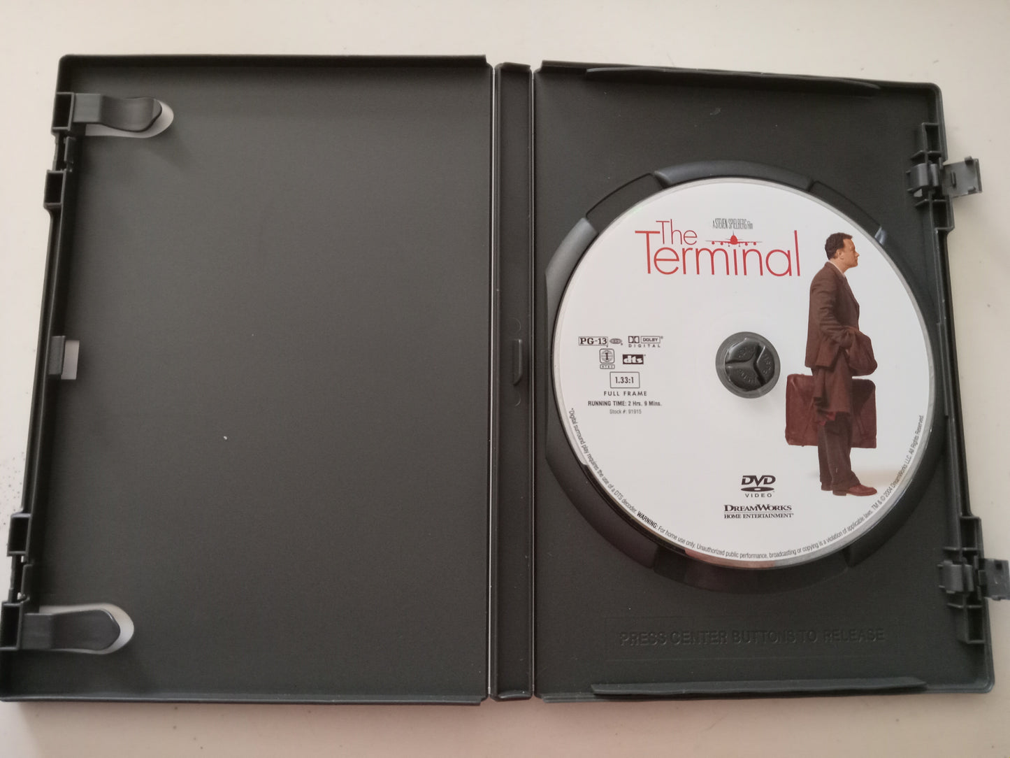 The Terminal, DVD Movie, Tom Hanks Fullscreen/Widescreen, Rated PG-13, USED