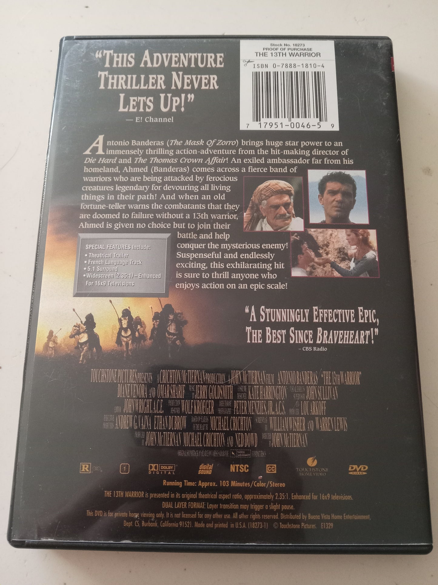 The 13th Warrior, DVD Movie, Widescreen, Rated R, USED