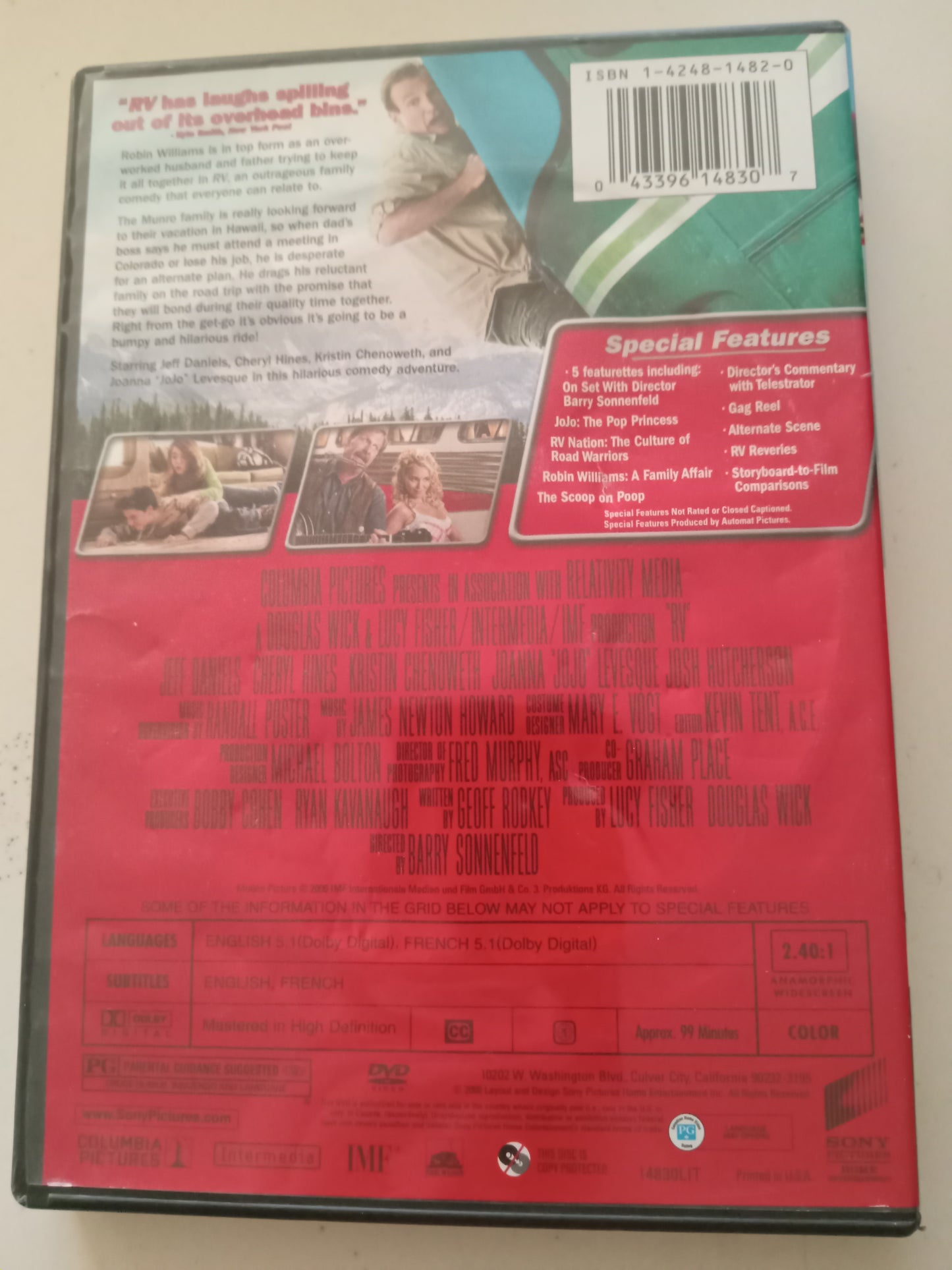 RV, DVD Movie, Widescreen, Rated PG, USED