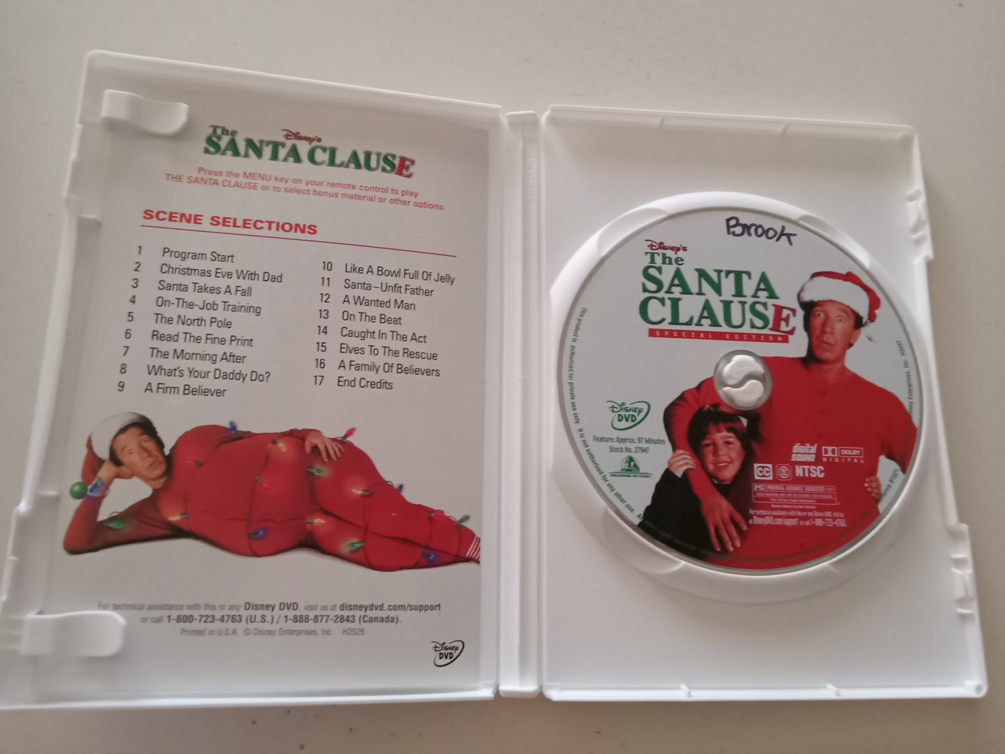 The Santa Clause, Special Ed. DVD Movie, Tim Allen Widescreen, Rated PG, USED
