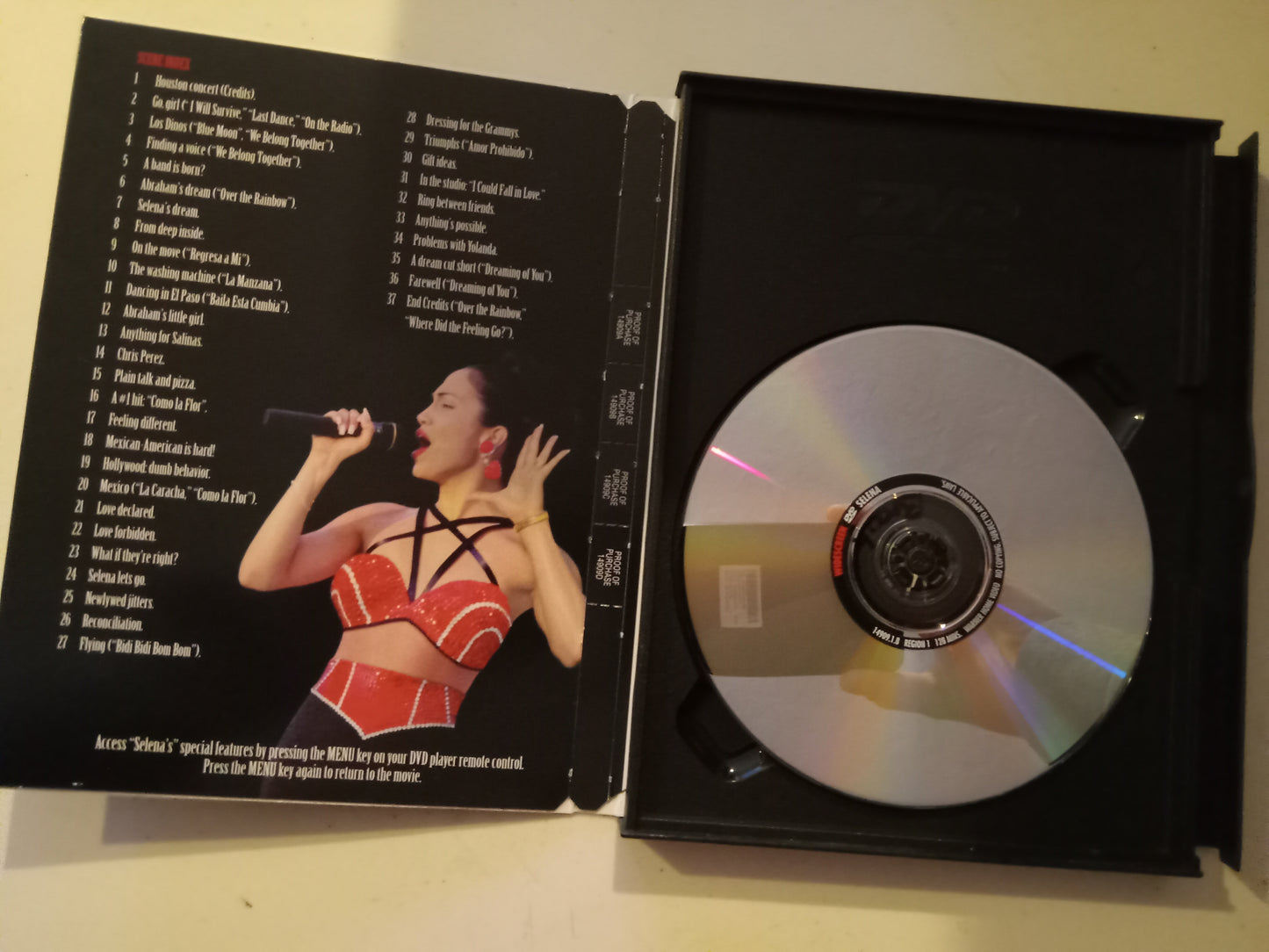 Selena, DVD Movie, Jennifer Lopez Widescreen, Rated PG, USED