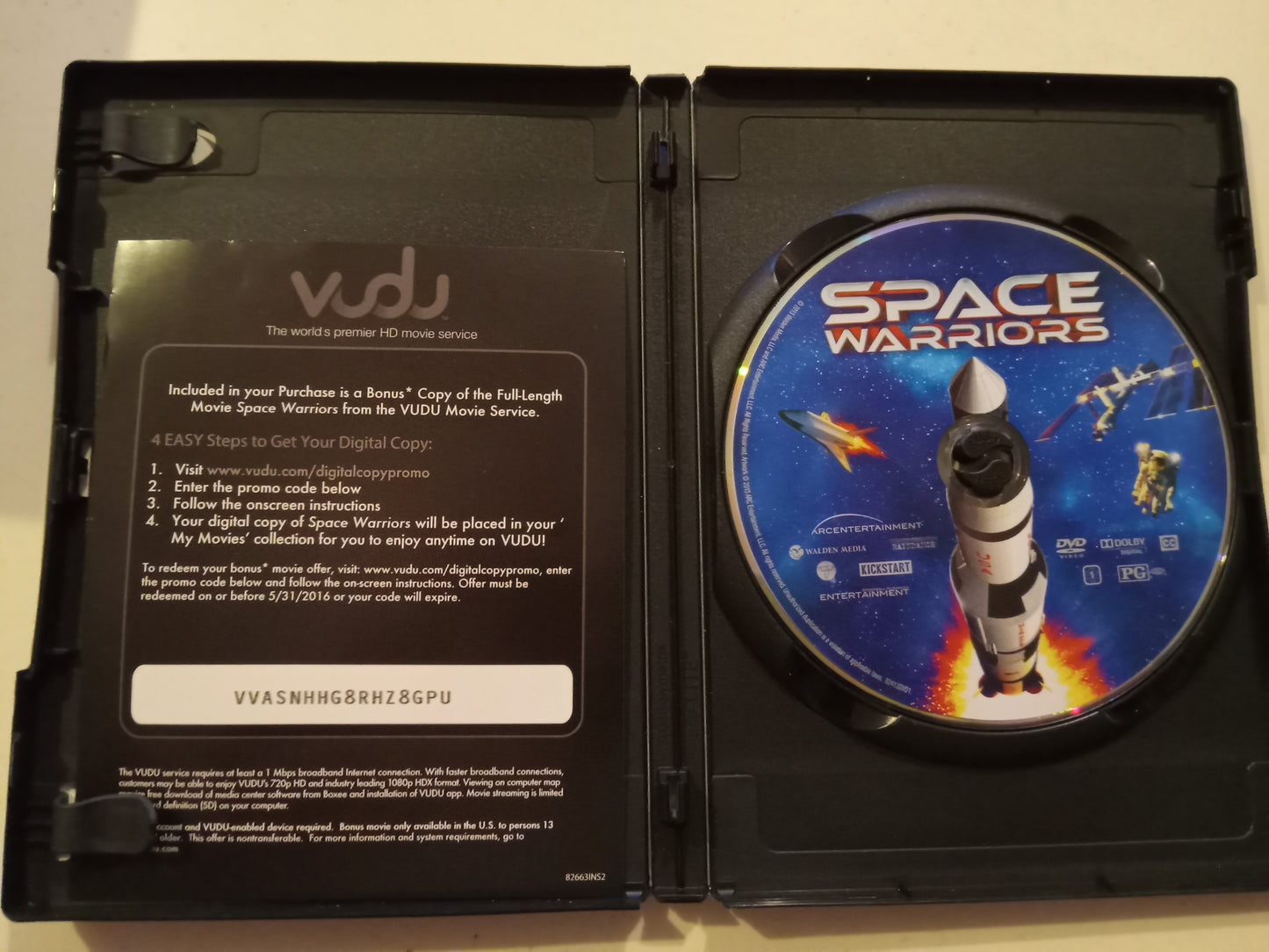 Space Warriors DVD Movie, Widescreen, Rated PG, USED