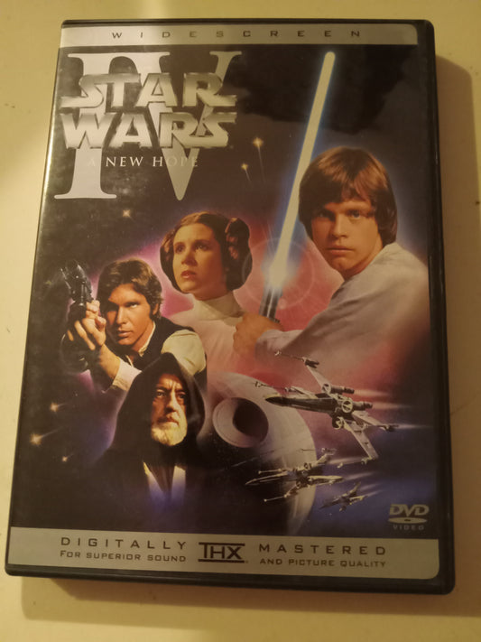 Star Wars IV 4, A New Hope, DVD Movie, Widescreen, Rated PG, USED