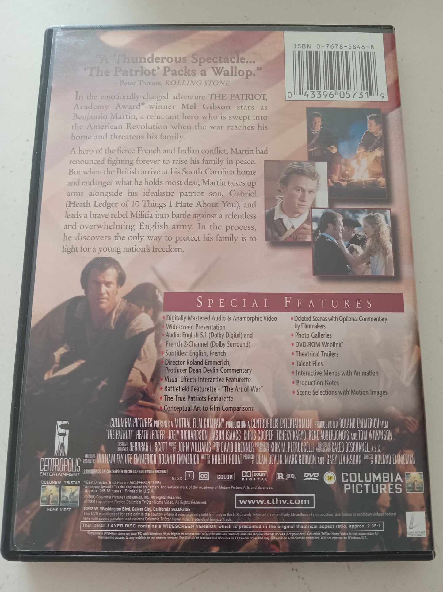 The Patriot, DVD Movie Extended Cut/Special Ed., Mel Gibson Widescreen, Rated R, NEW/USED