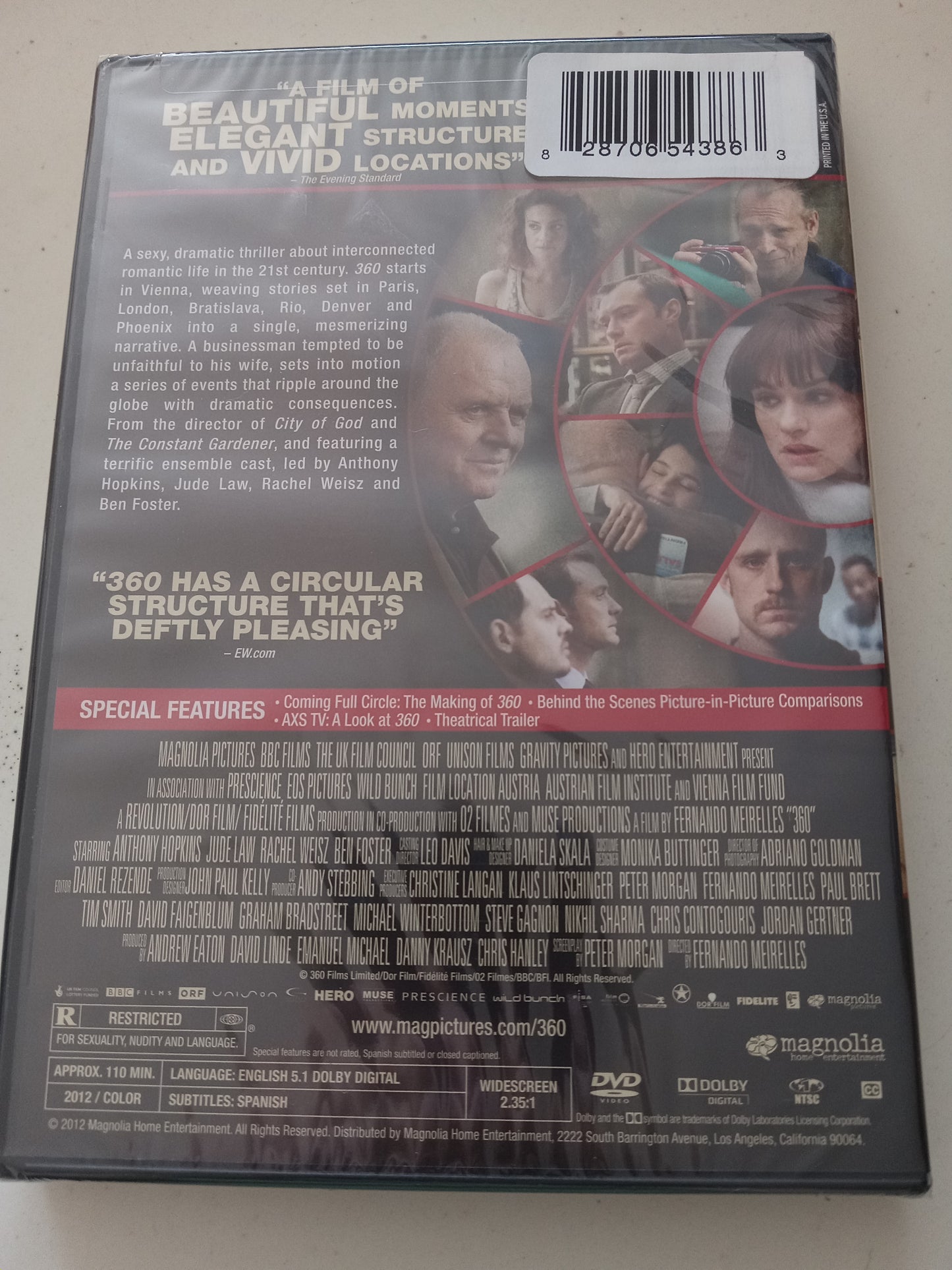 360, DVD Movie, Jude Law, Widescreen, Rated R, NEW