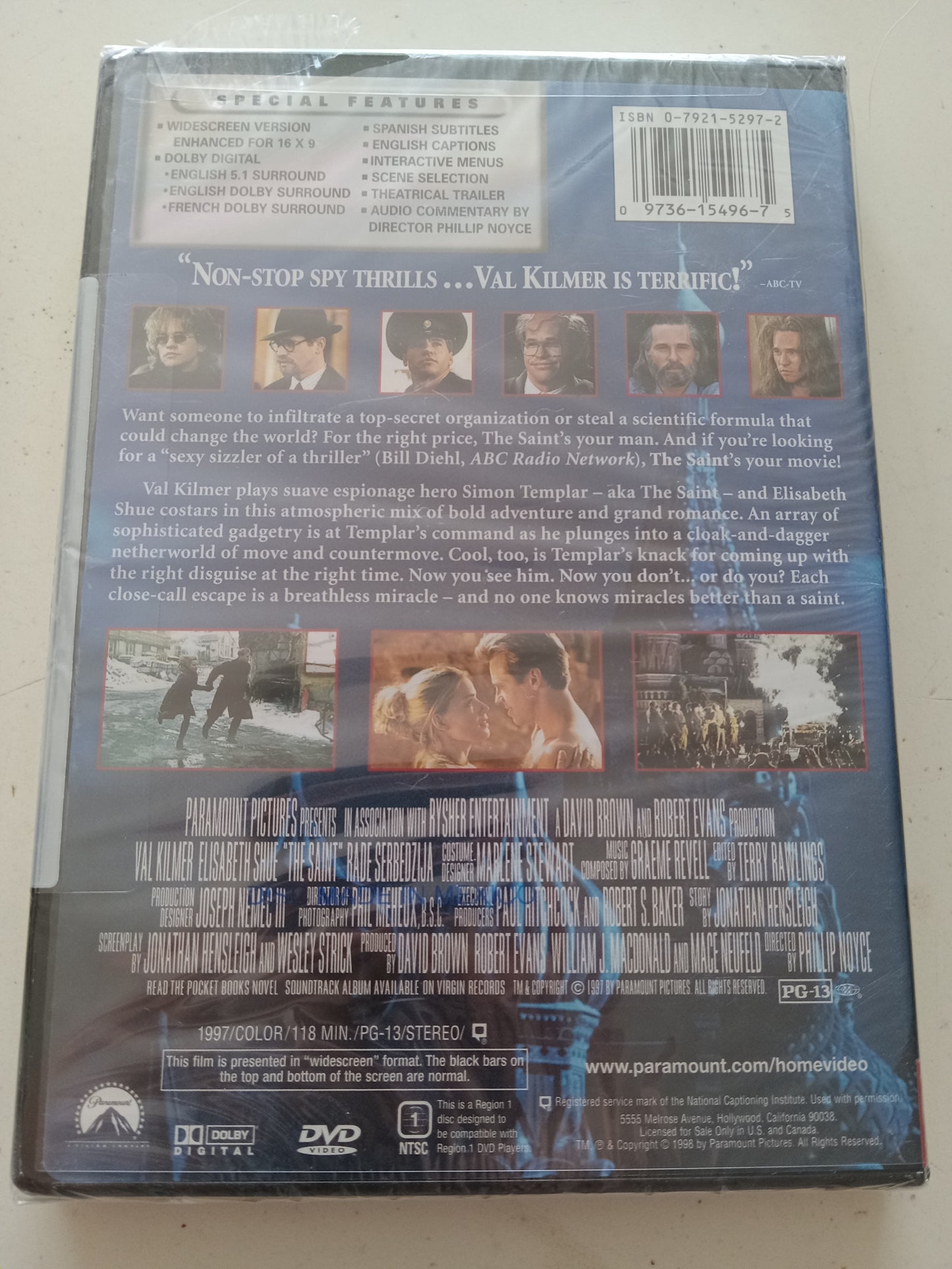 The Saint, DVD Movie, Val Kilmer Widescreen, Rated PG-13, NEW/USED