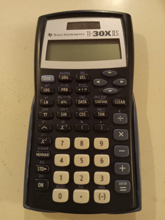 Calculator, Texas Industries, Solar Scientific TI-30X IIS, +Hard Protective Cover, USED