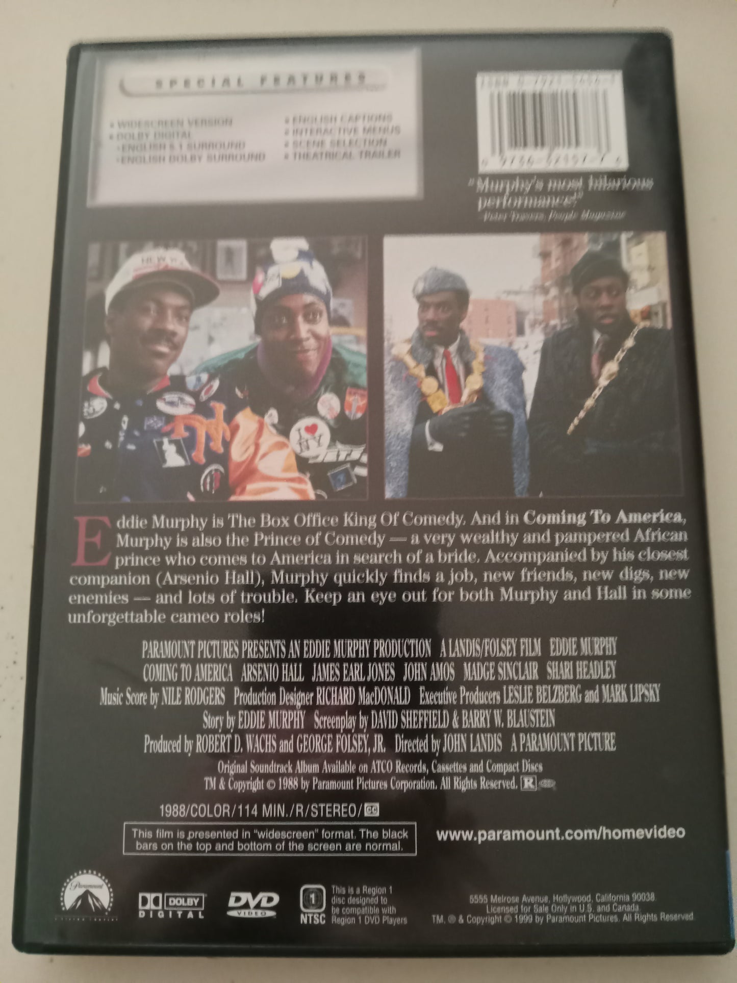 Coming To America, DVD Movie, Widescreen, Rated R, USED