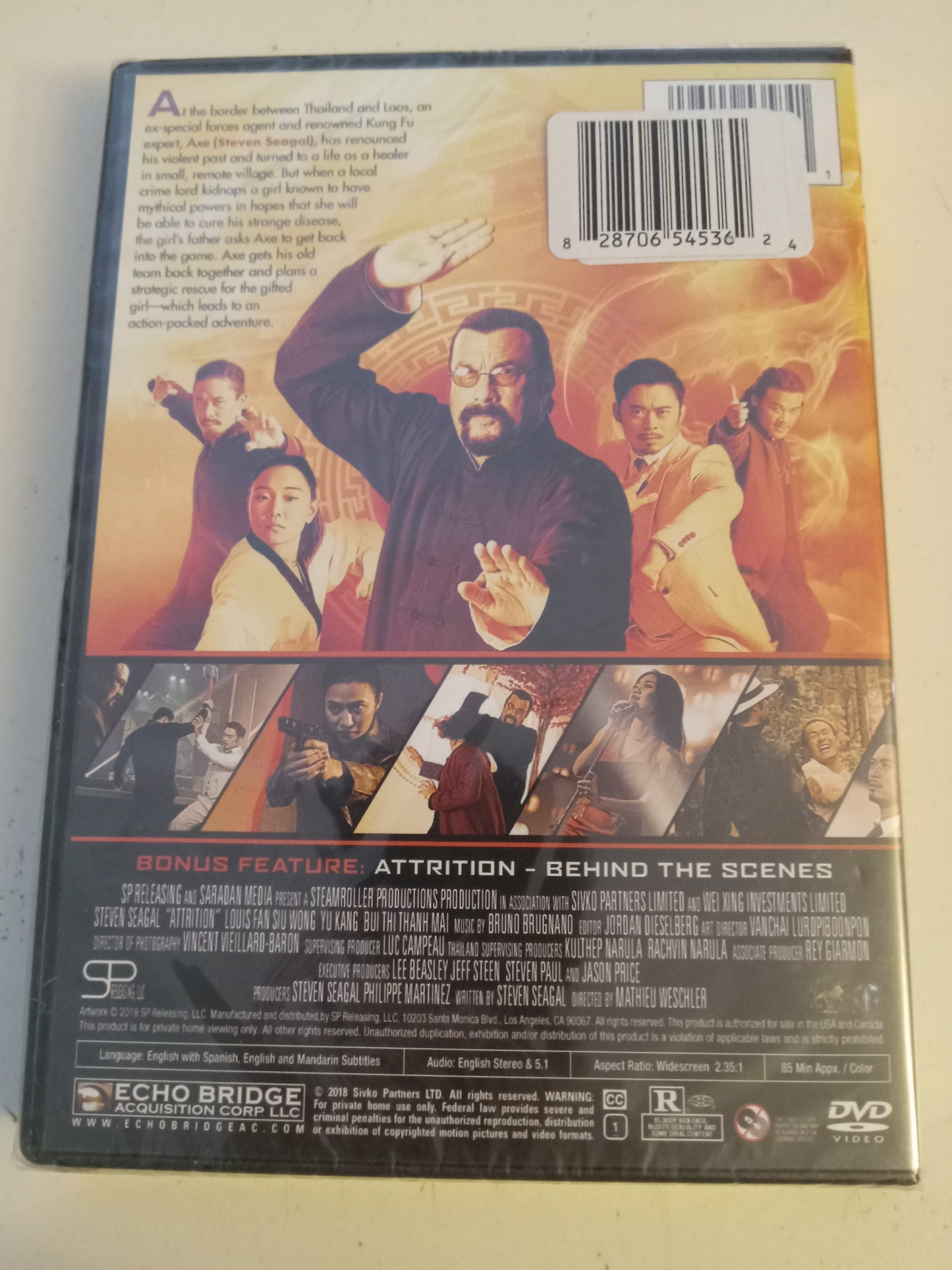 Attrition, DVD Movie, Steven Seagal Widescreen, Rated R, NEW/USED