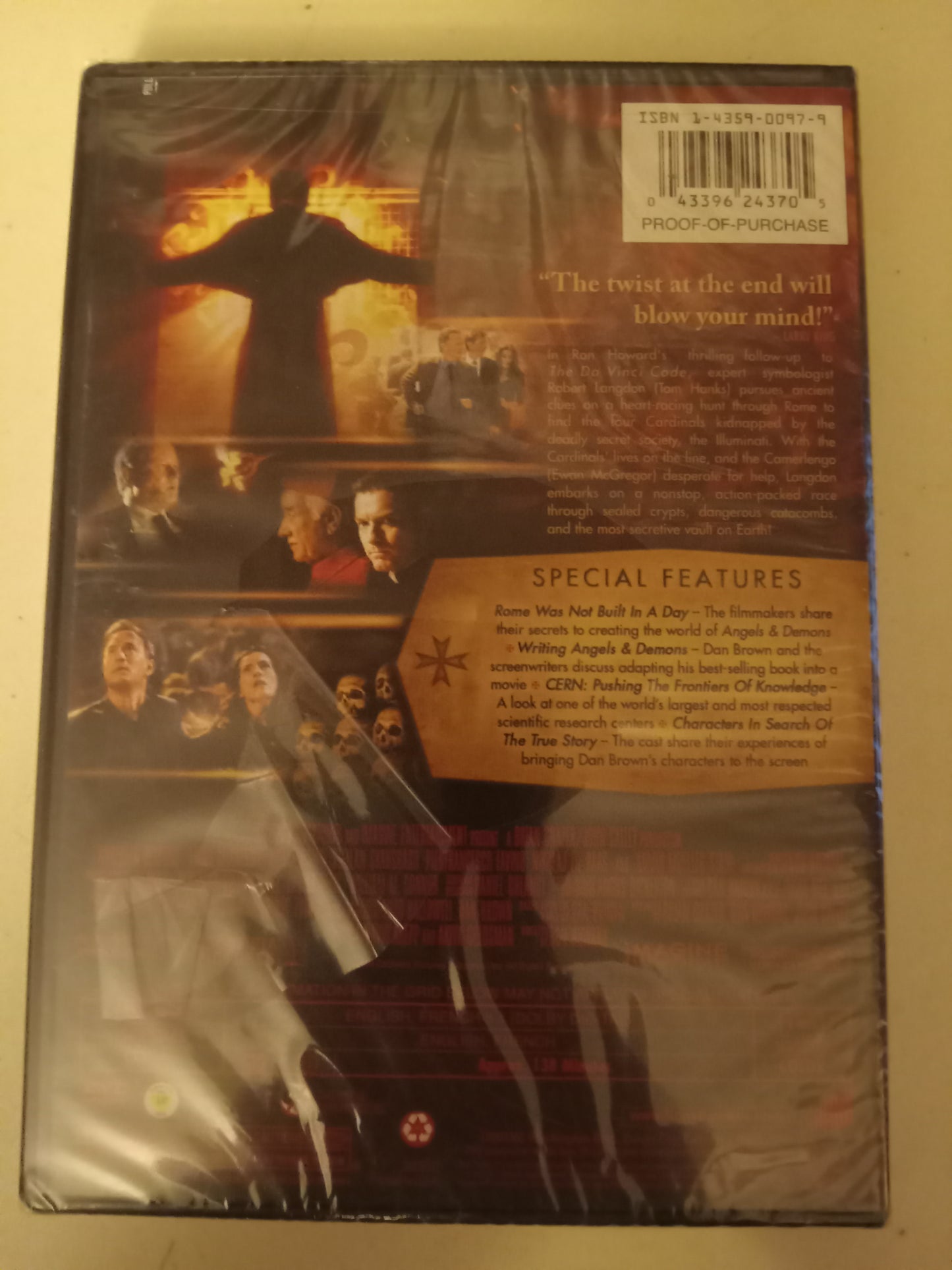 Angels And Demons, DVD Movie, Widescreen, ﻿Rated PG-13, USED