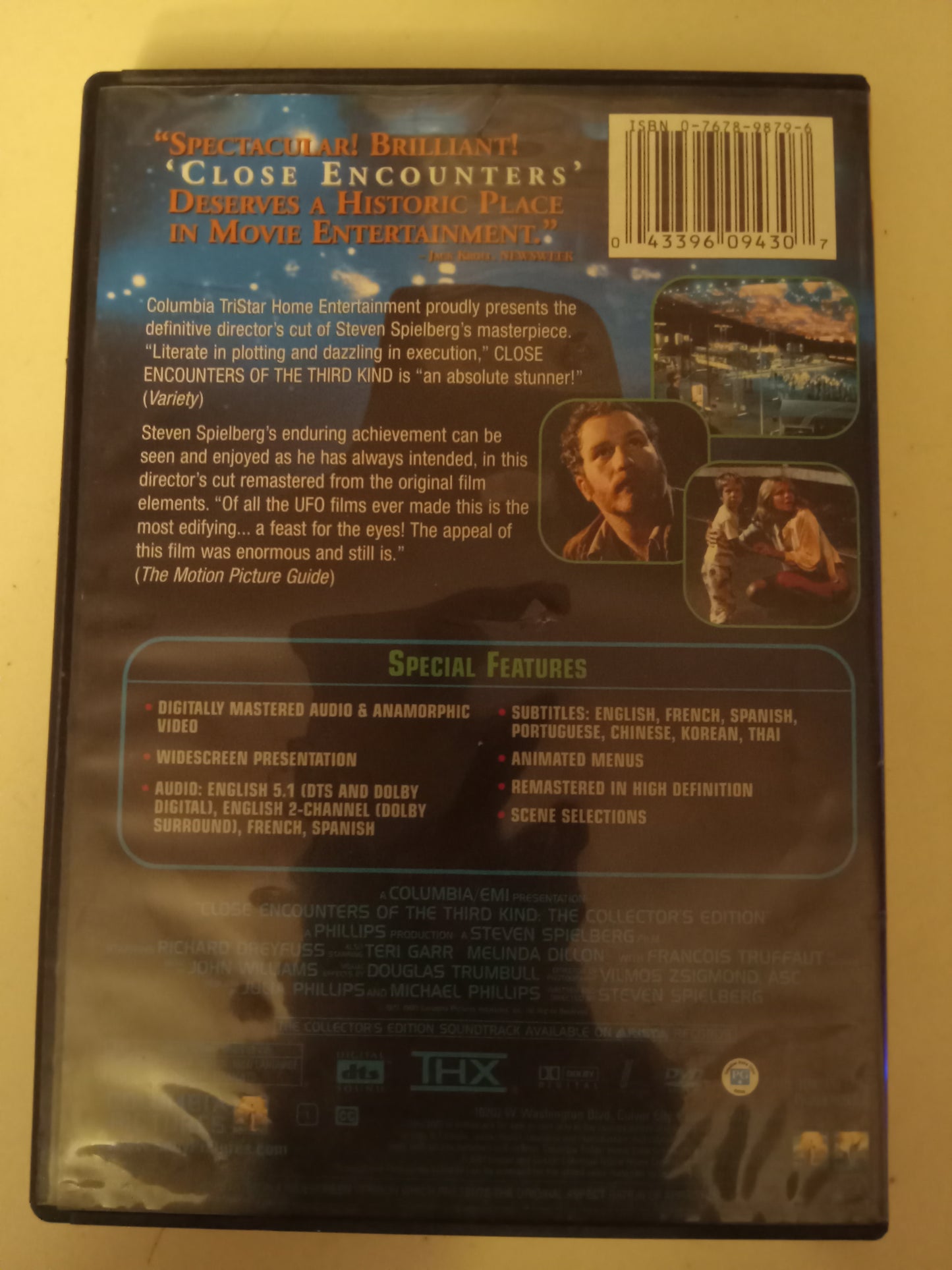 Close Encounters Of The Third Kind, Collector's Edition, DVD Movie, Widescreen, Rated PG, USED