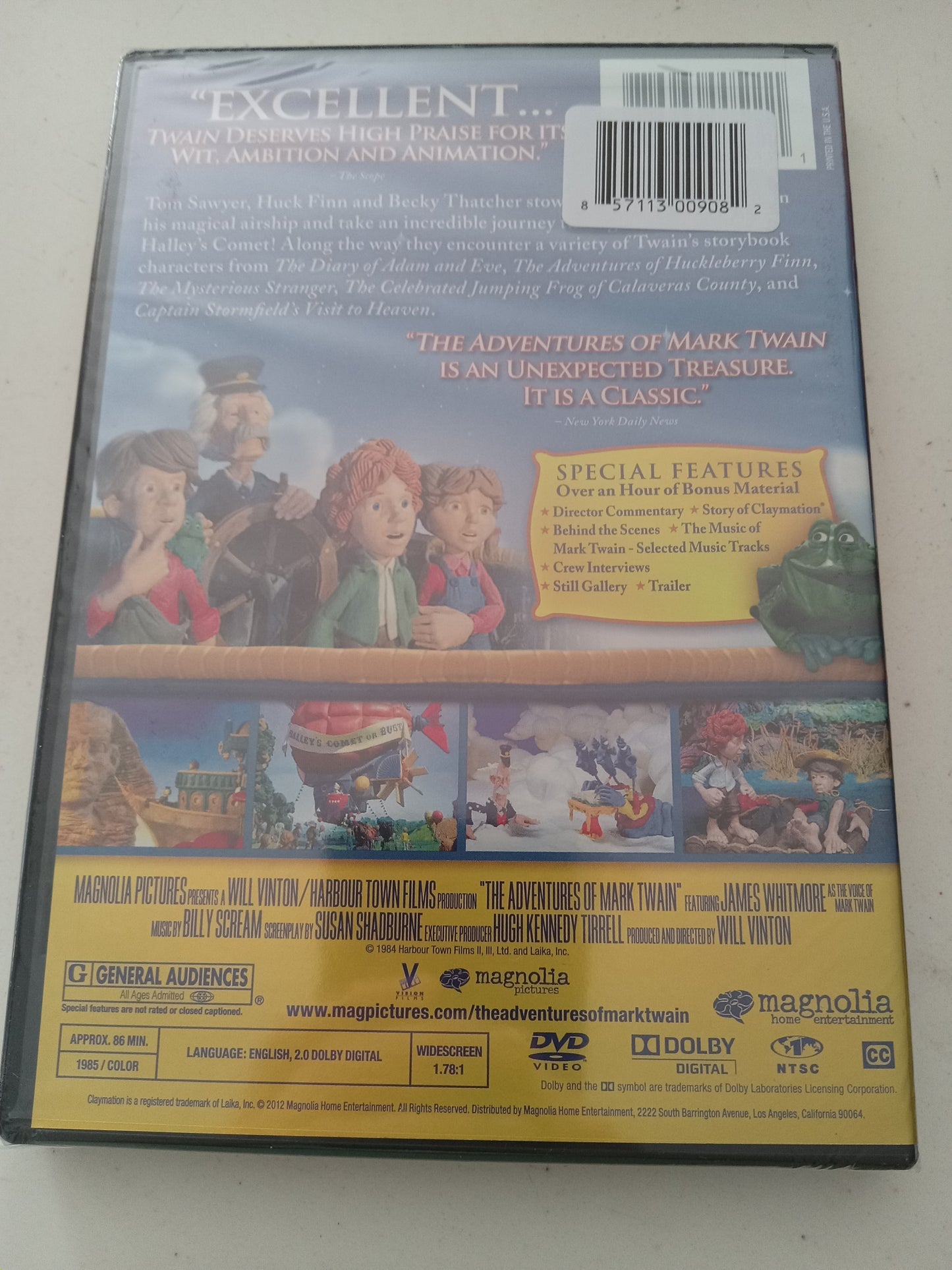 The Adventures Of Mark Twain, Collectors Edition, DVD Movie, Widescreen, Rated G, NEW