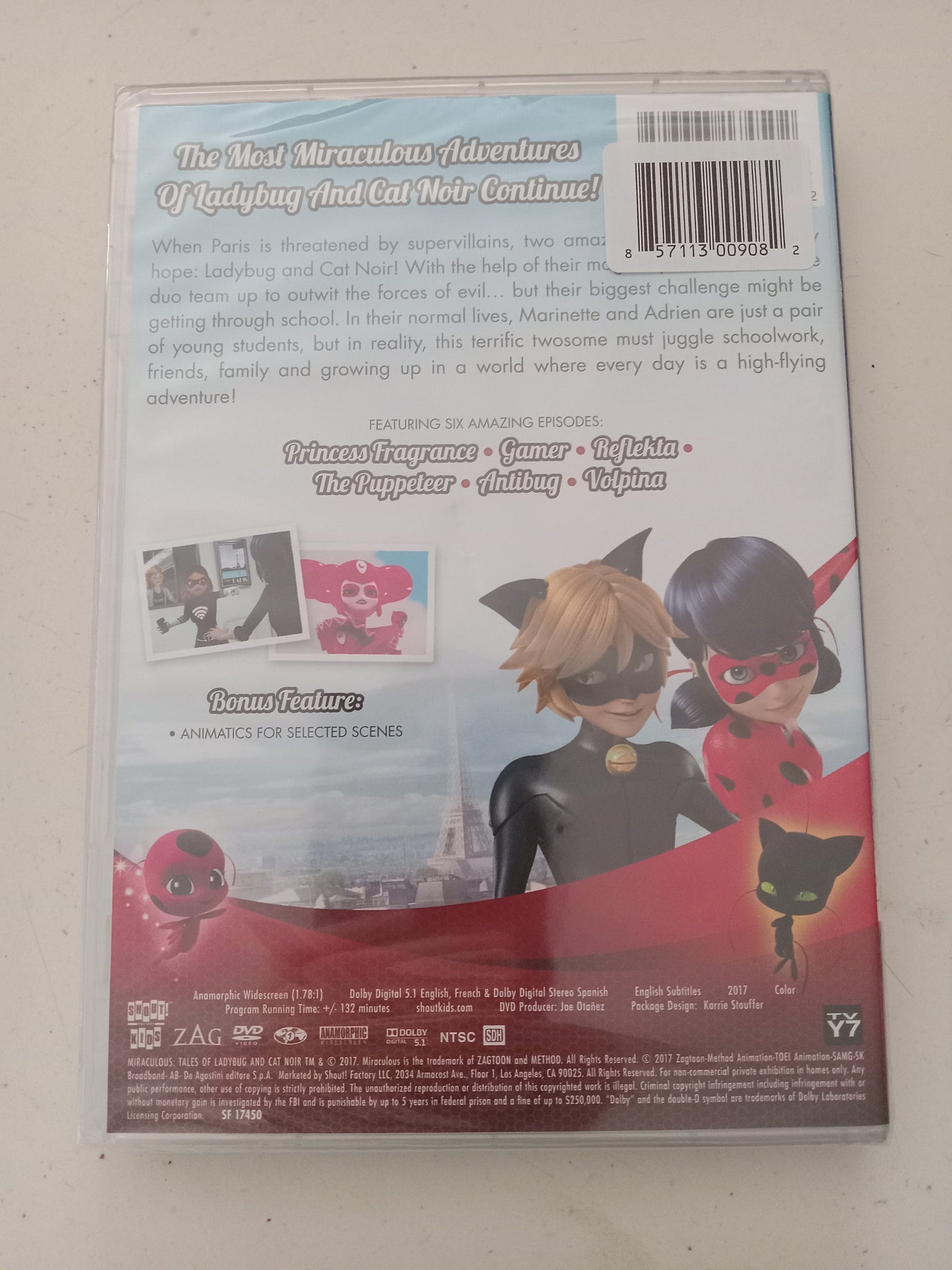Miraculous Tales of Ladybug & Cat Noir, DVD Movie, Widescreen, Not Rated, NEW