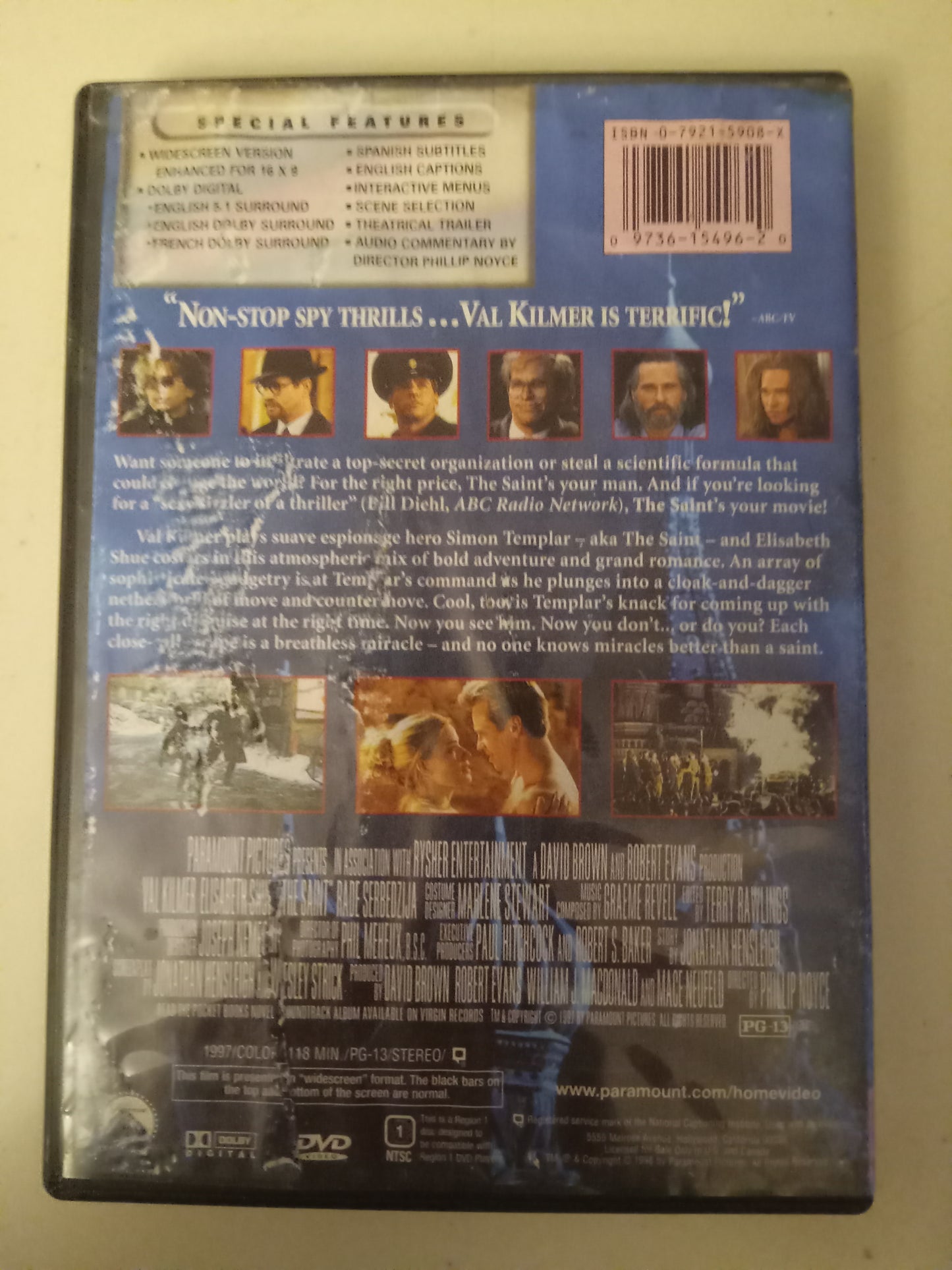 The Saint, DVD Movie, Val Kilmer Widescreen, Rated PG-13, NEW/USED