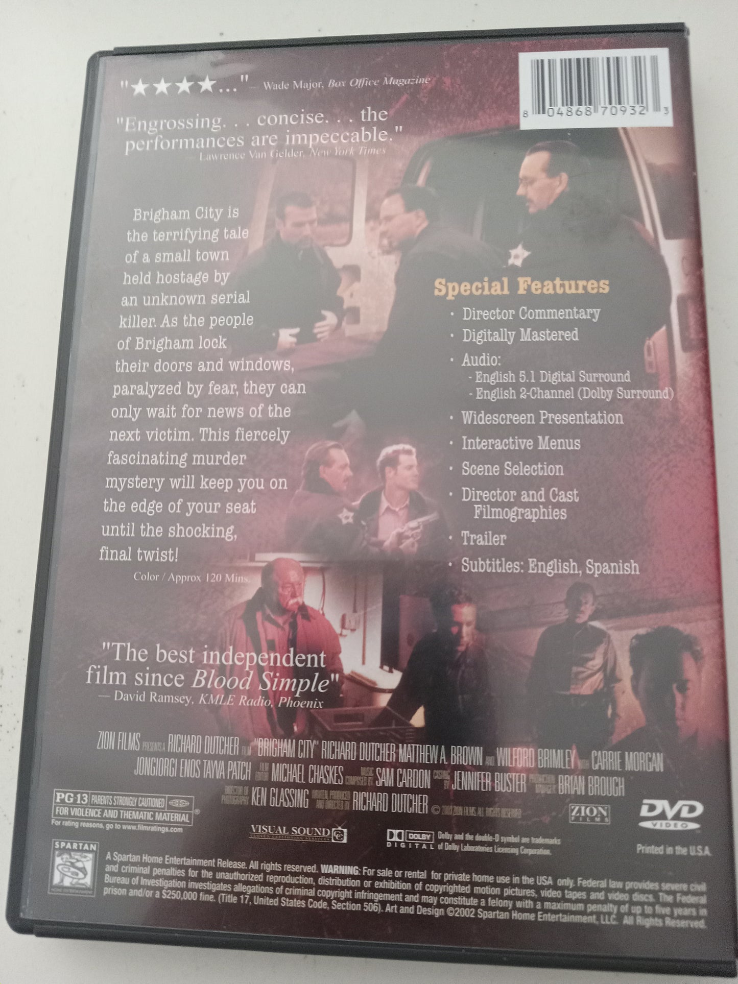 Brigham City, DVD Movie, Richard Dutcher Widescreen, Rated PG-13, Rare OOP, USED