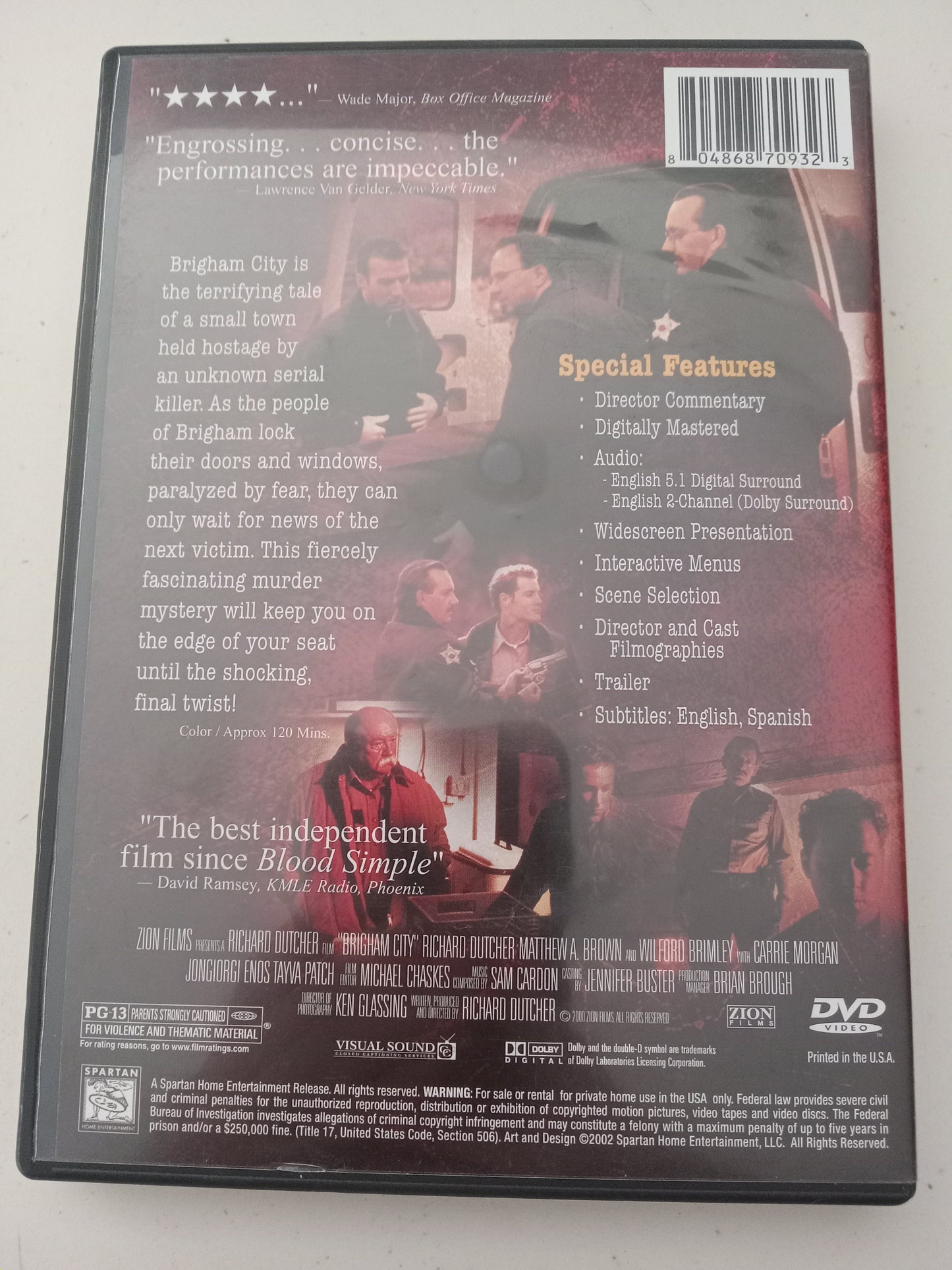 Brigham City, DVD Movie, Richard Dutcher Widescreen, Rated PG-13, Rare OOP, USED