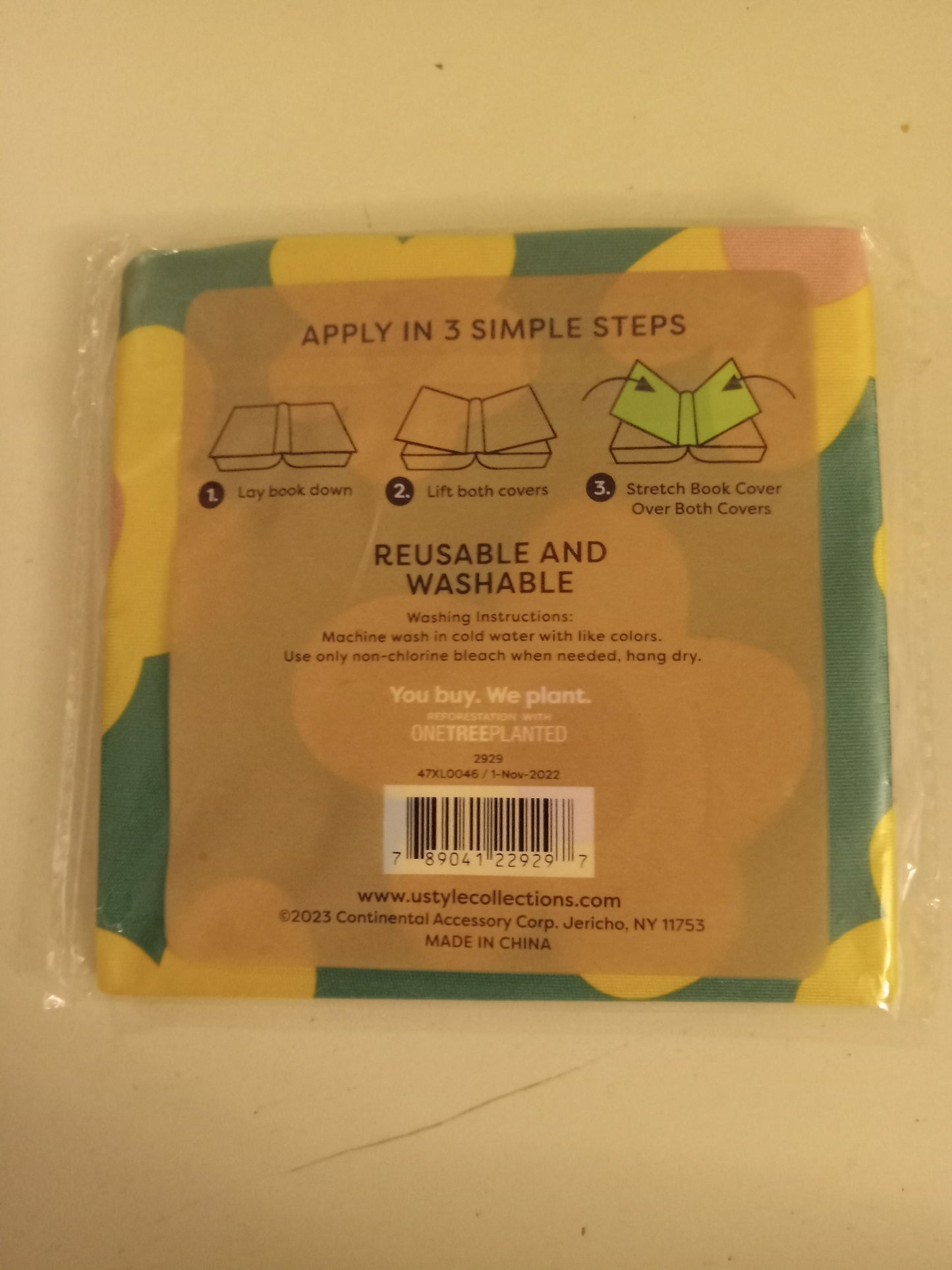 Stretchable Fabric Book Cover, Binder Protector, Blue Science or Green Flowers, Stretch To 10.5"X11.5", NEW