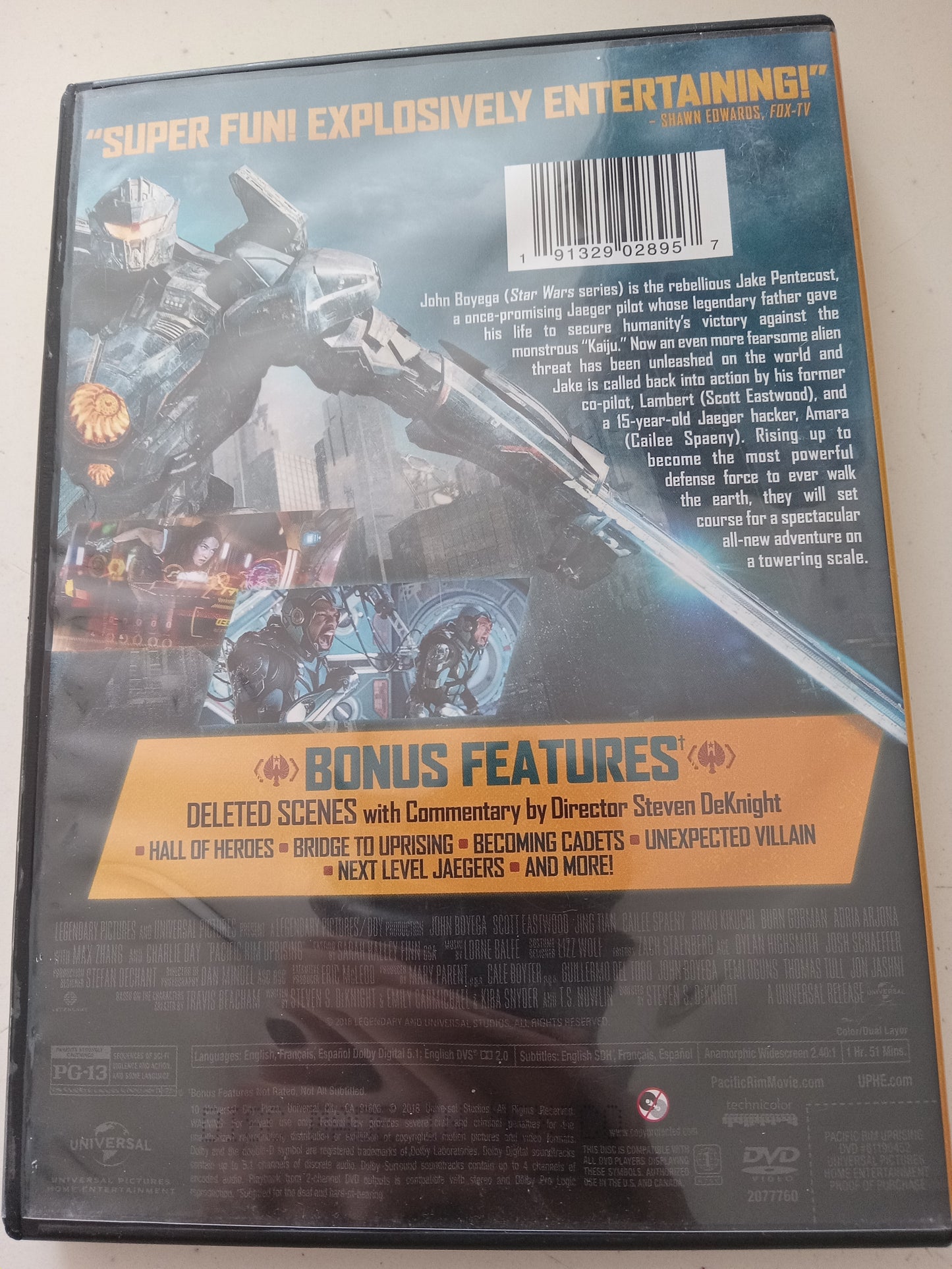 Pacific Rim Uprising, DVD Movie, Widescreen, Rated PG-13, USED