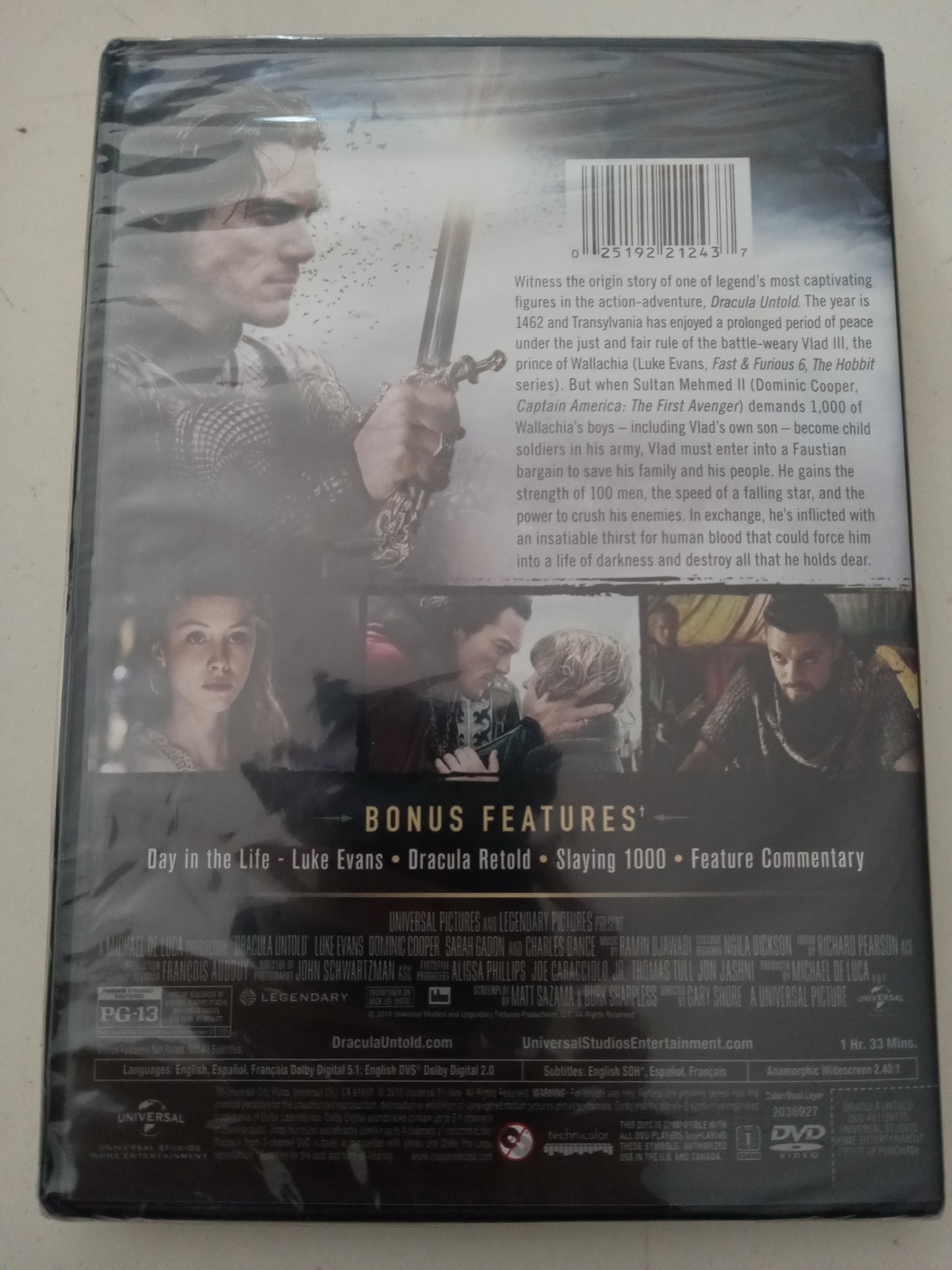 Dracula Untold, DVD Movie Luke Evans Widescreen, Rated PG-13, NEW/USED