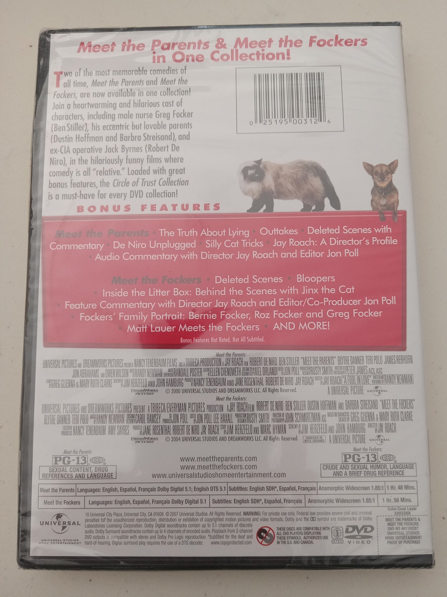 Meet The Parents & Meet The Fockers, Circle of Trust Collection, DVD Movies, Widescreen, Rated PG-13, NEW