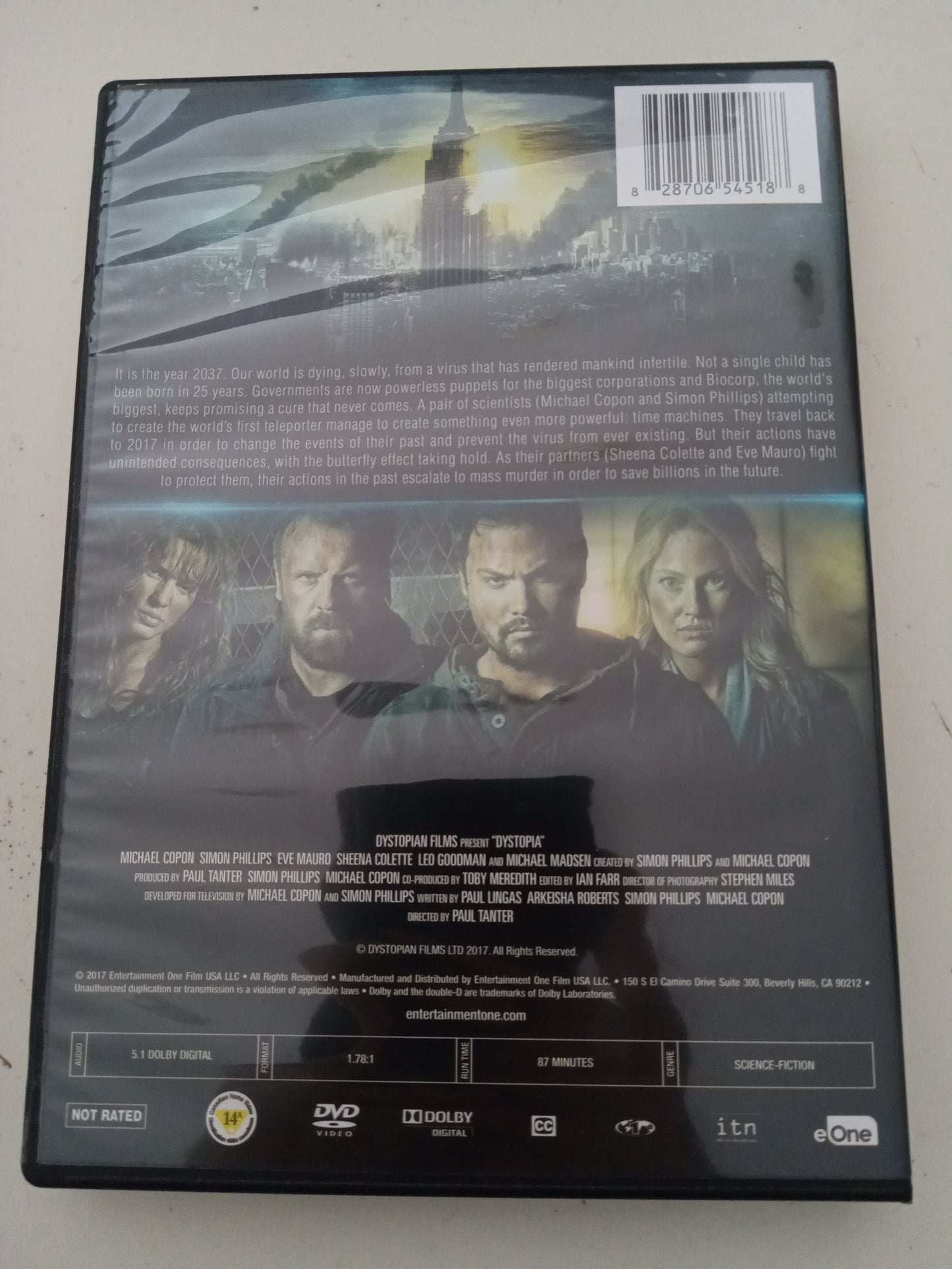 Dystopia, DVD Movie Widescreen, Not Rated, USED