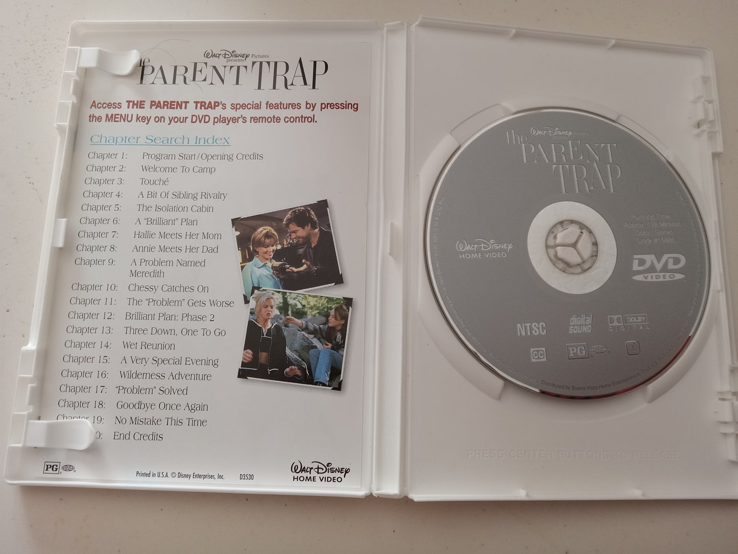The Parent Trap, DVD Movie, Widescreen, Lindsay Lohan Rated PG, USED