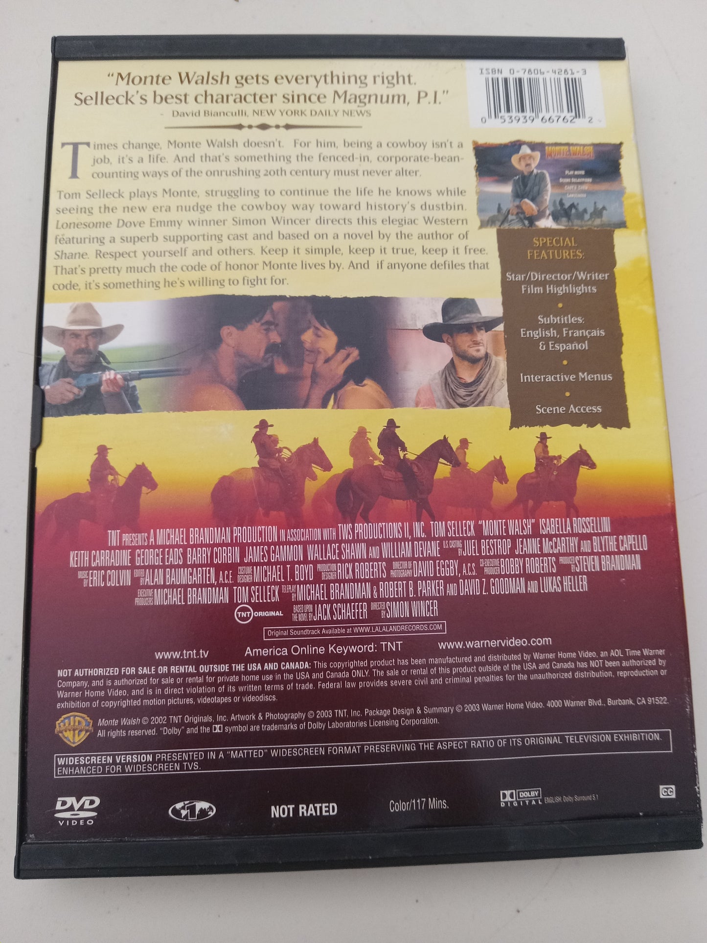 Monte Walsh The Last Cowboy, DVD Movie Widescreen, Not Rated, USED