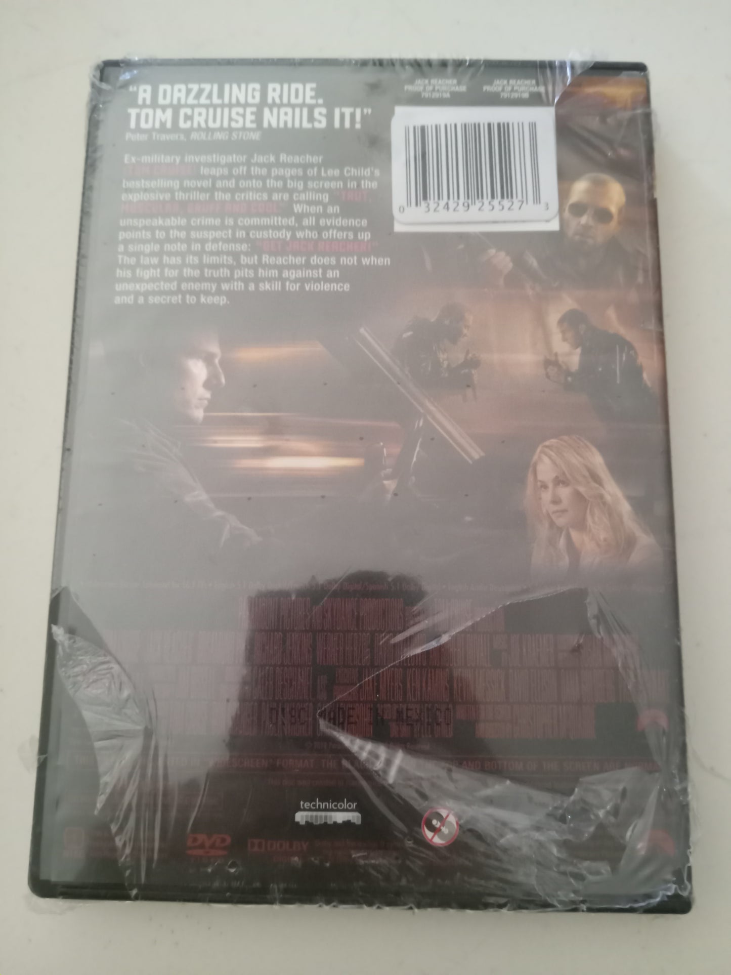 Jack Reacher DVD Movie Tom Cruise Widescreen, Rated PG-13, NEW/USED