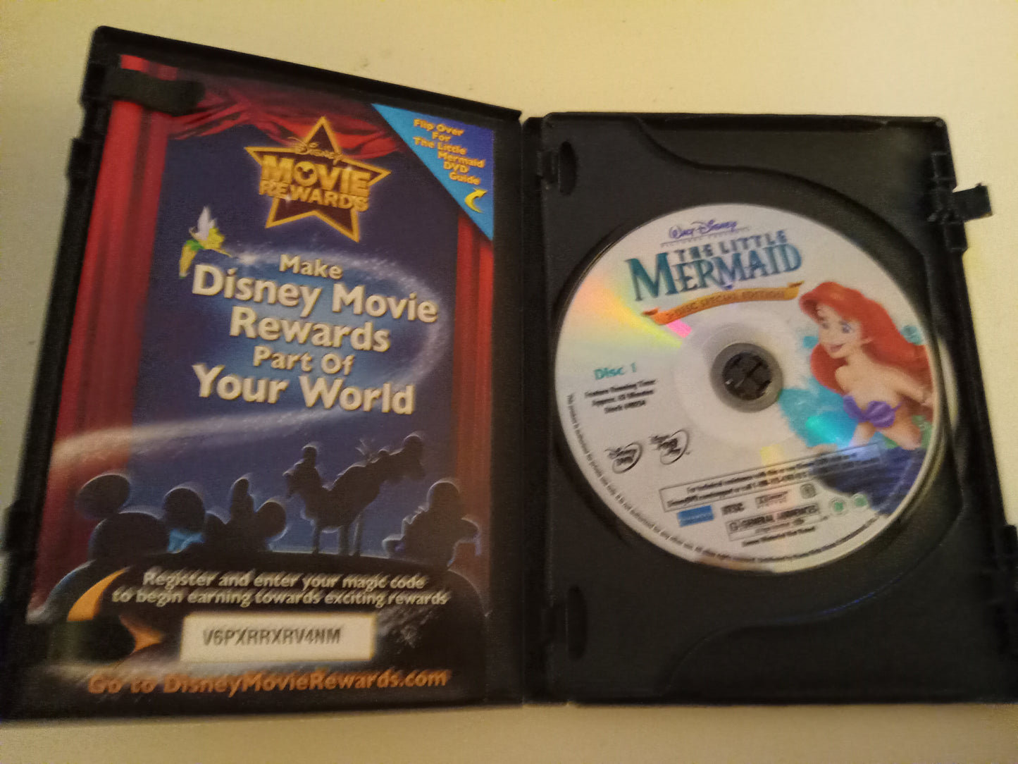The Little Mermaid, Platinum Edition, 1/2 Discs, DVD Movie, Widescreen, Rated G, USED
