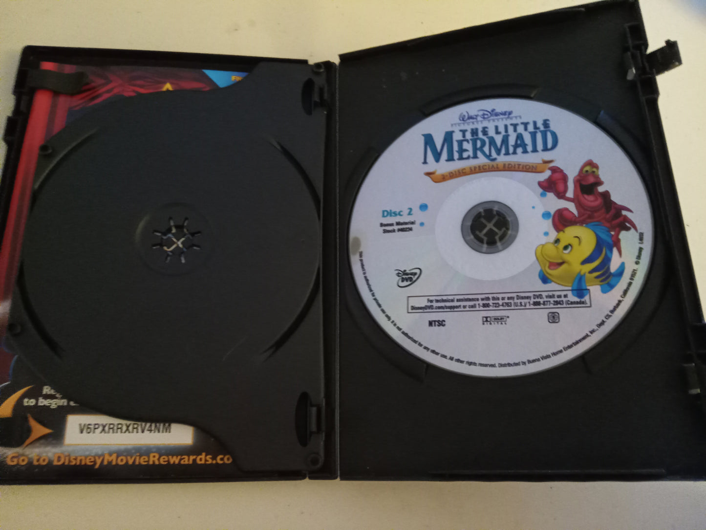 The Little Mermaid, Platinum Edition, 1/2 Discs, DVD Movie, Widescreen, Rated G, USED