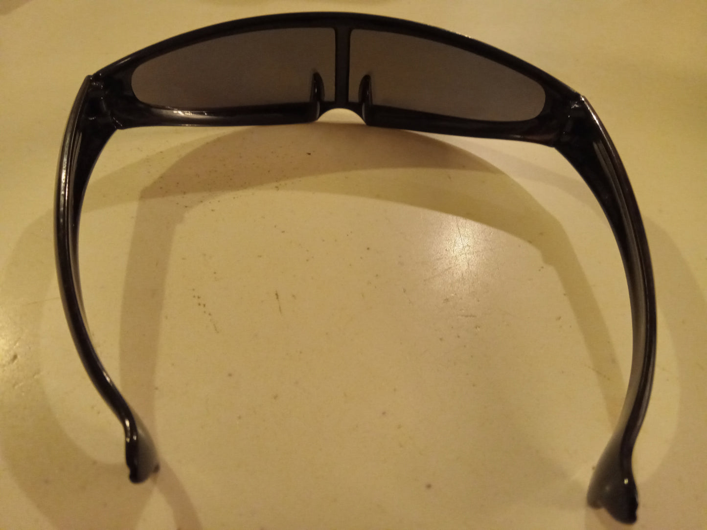 Futuristic Narrow Cyclops Visor Sunglasses Sleek Single Lens Shades, Black Frame, XMen Cyclops Cosplay Accessory, USED