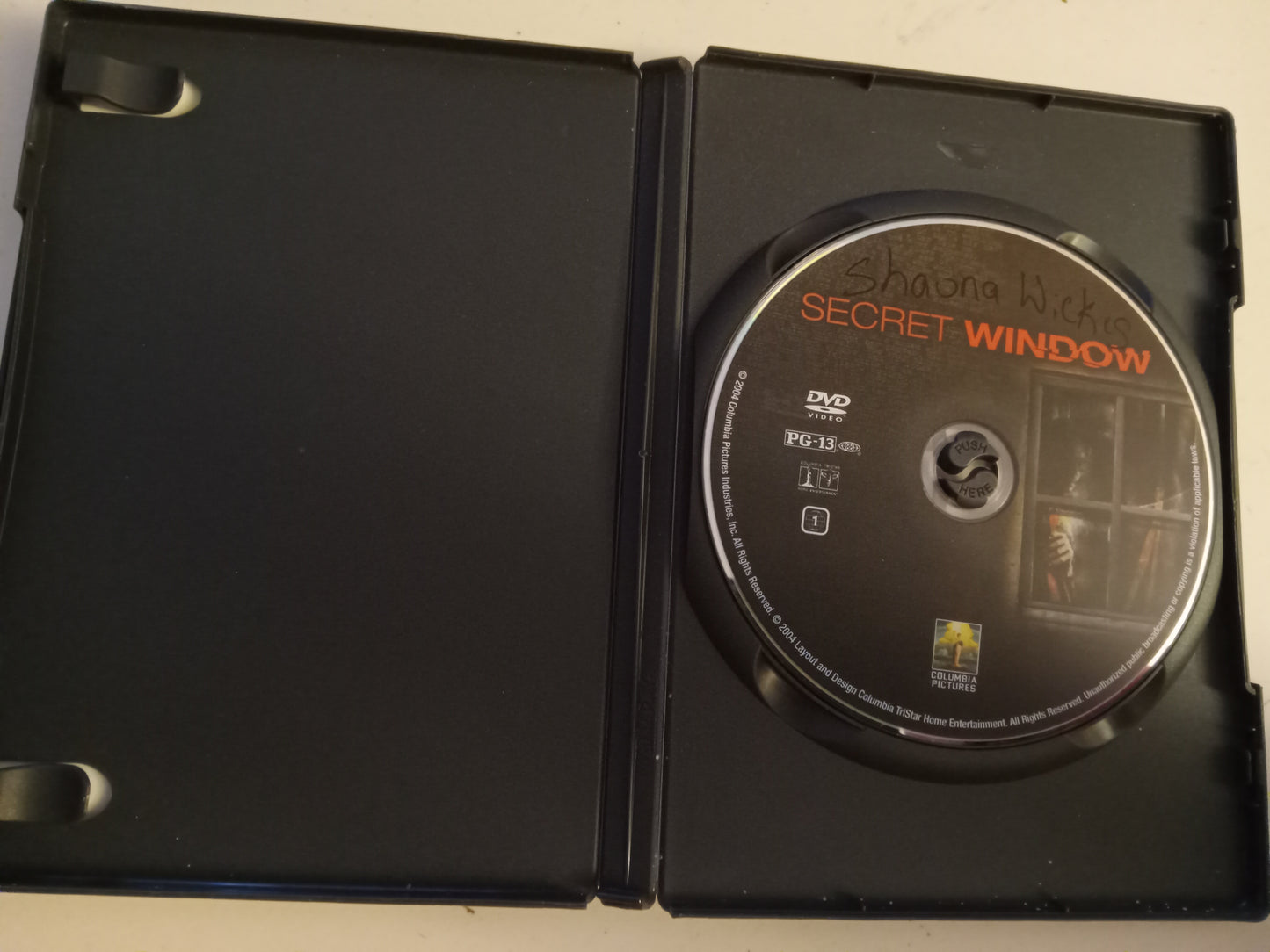 Secret Window, DVD Movie, Widescreen, Rated PG-13, USED