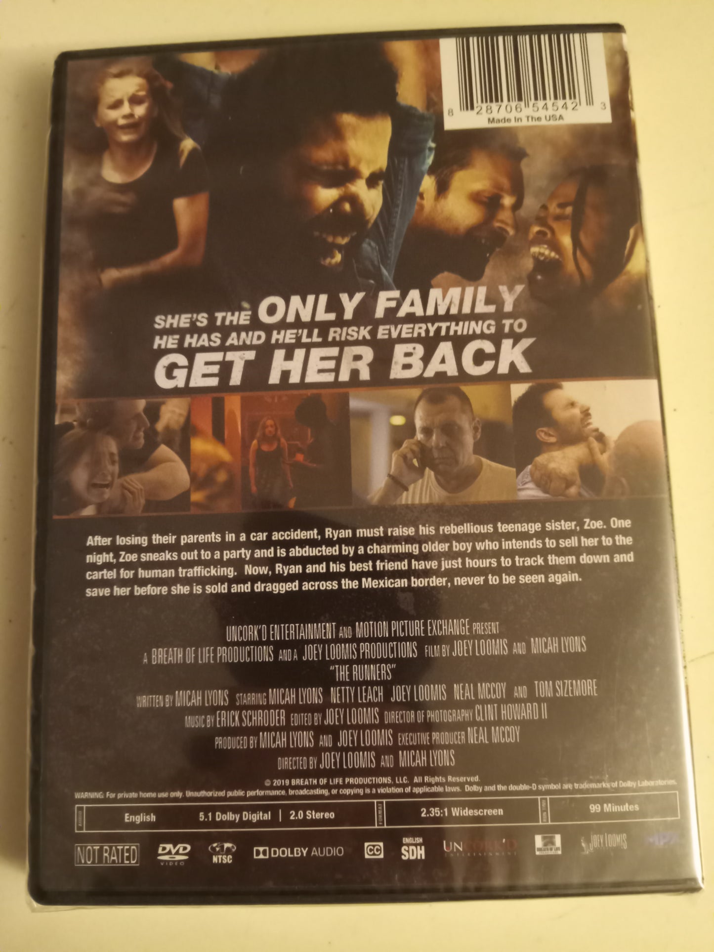 The Runners, DVD Movie, Widescreen, Not Rated, NEW