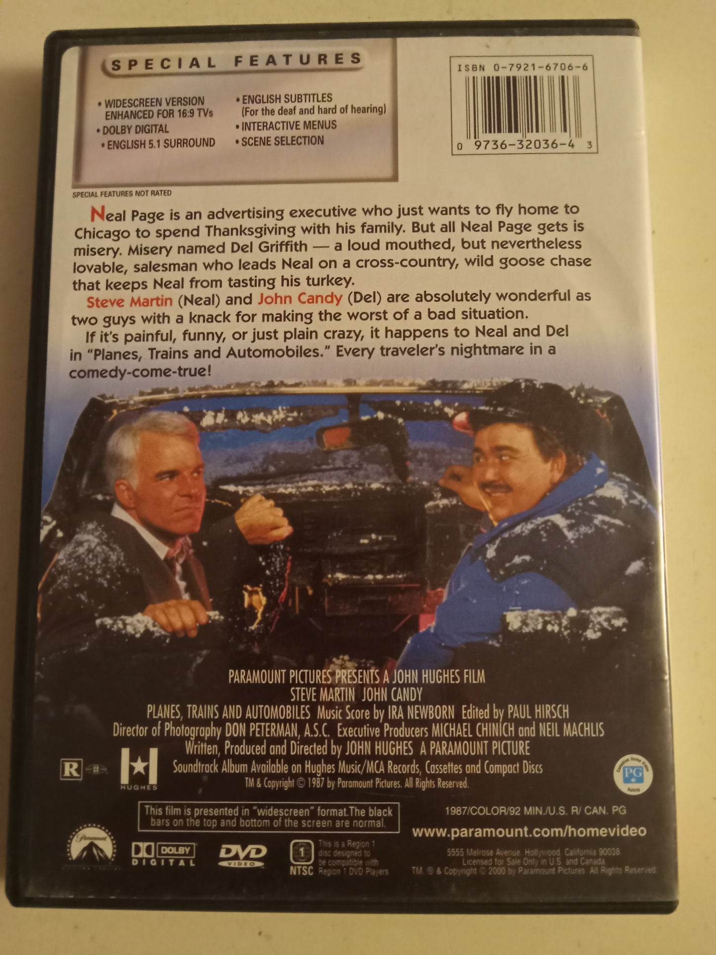Planes, Trains, And Automobiles DVD Movie, "Those Aren't Pillows" Ed. Steve Martin Widescreen, Rated R, NEW/USED