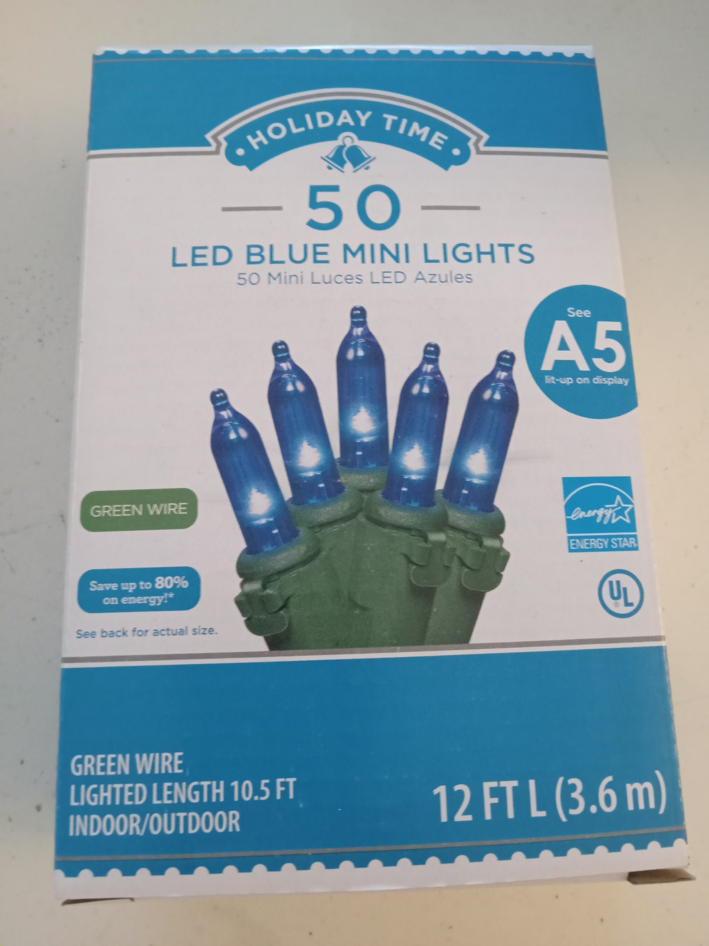 Christmas Lights, 50/100/300 LED Mini Lights, Multi-Color/Blue/Red/Cool & Warm White, Green Wire, Holiday Time, NEW