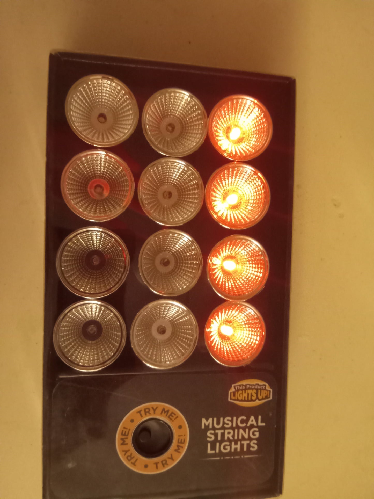 Musical String Lights, White Set, Multi-color Set, 12 LED Holiday/Bedroom Lights, Home Decor, NEW