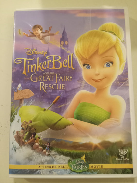 TinkerBell And The Great Fairy Rescue, Disney Animation DVD Movie, Widescreen, Rated G, USED