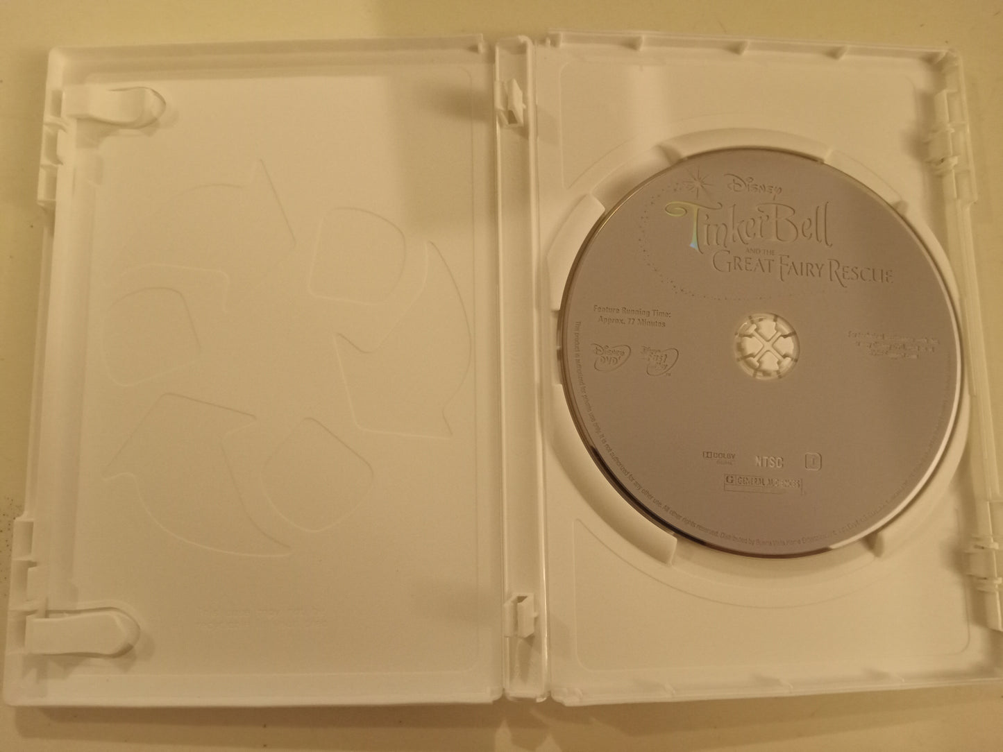 TinkerBell And The Great Fairy Rescue, Disney Animation DVD Movie, Widescreen, Rated G, USED