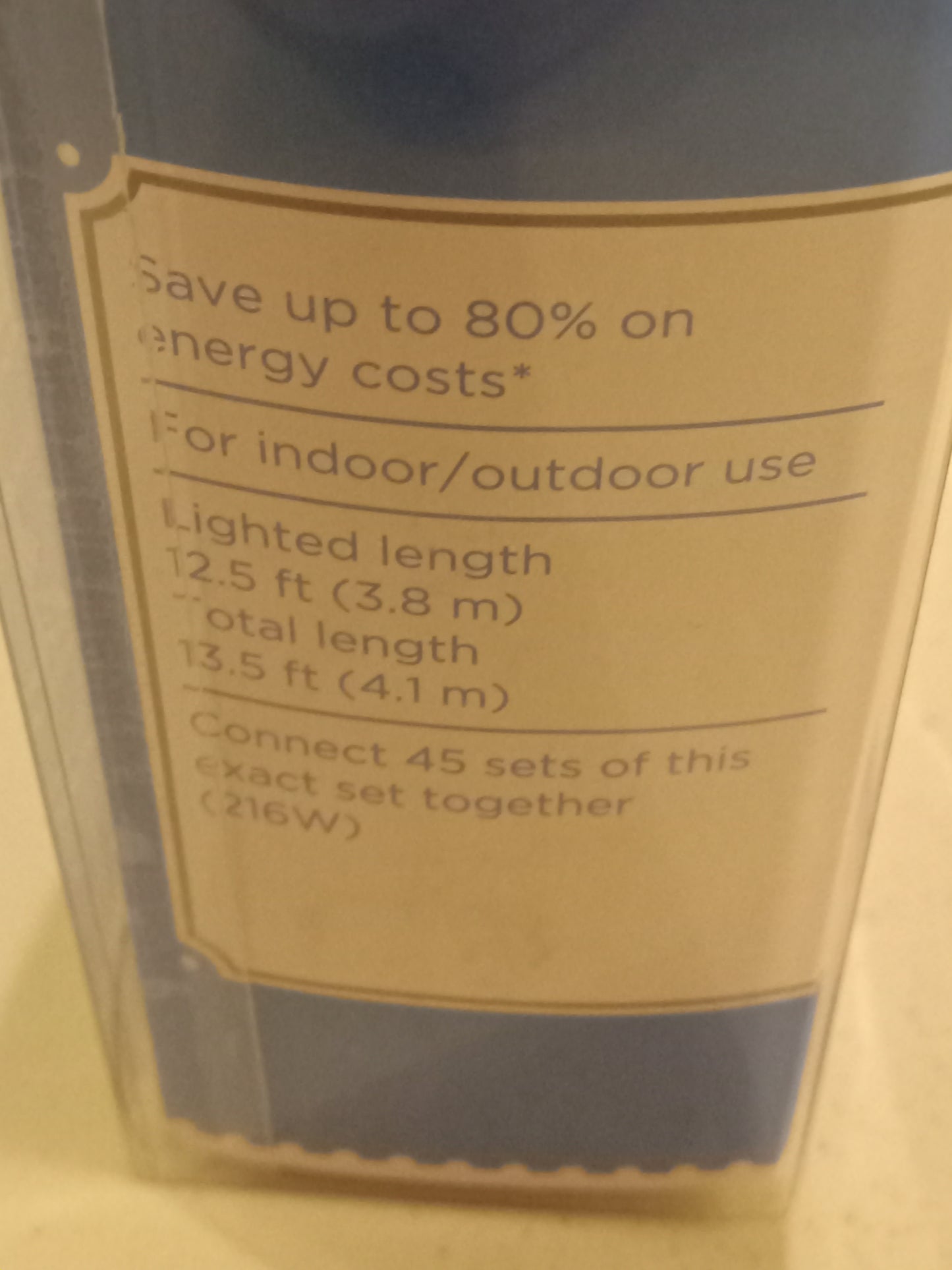 Christmas Lights, 50 LED Star Sticks Lightsaber Lights, Multi-color/Warm White, Green Wire, Holiday Time, NEW