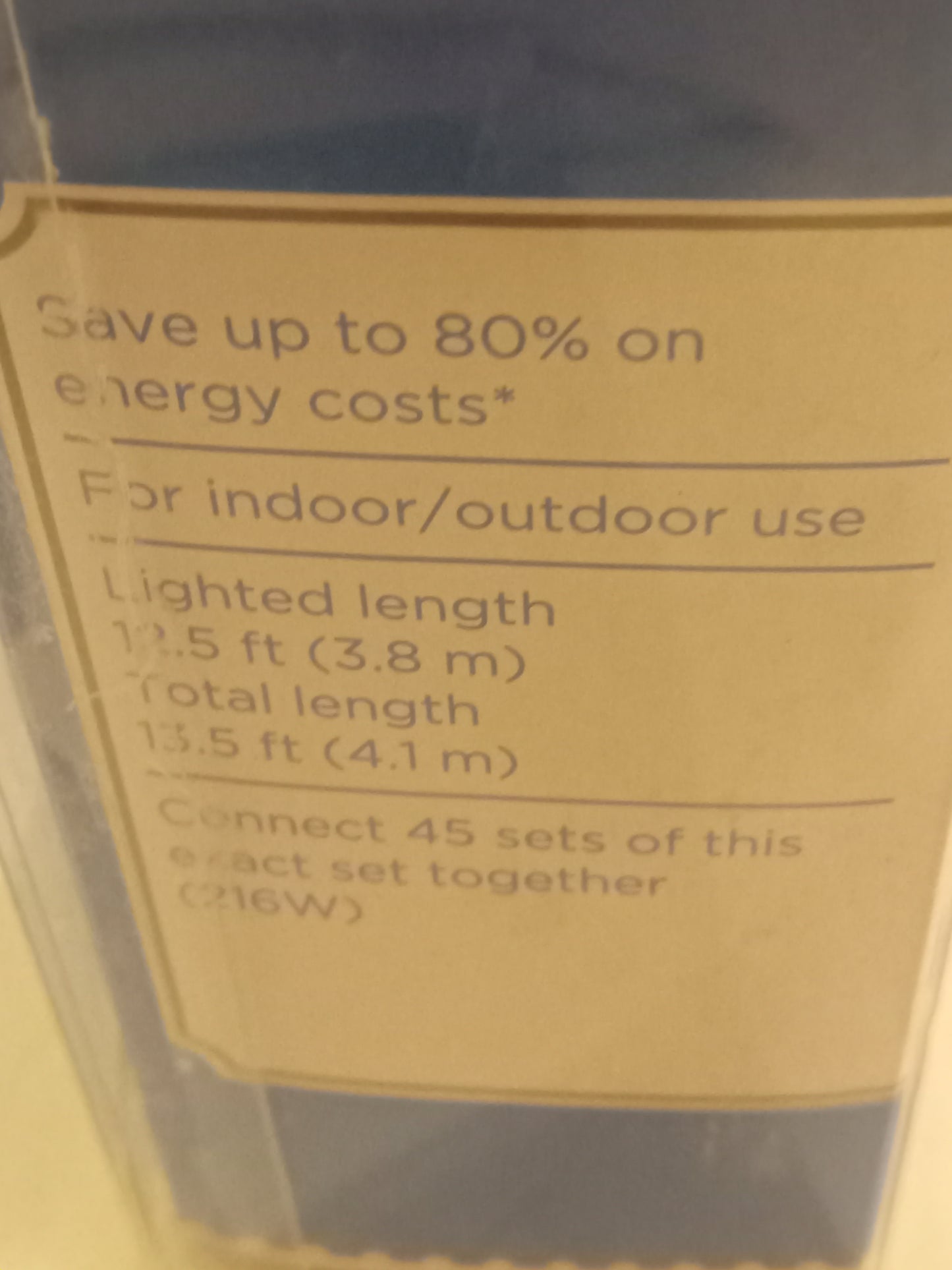 Christmas Lights, 50 LED Star Sticks Lightsaber Lights, Multi-color/Warm White, Green Wire, Holiday Time, NEW