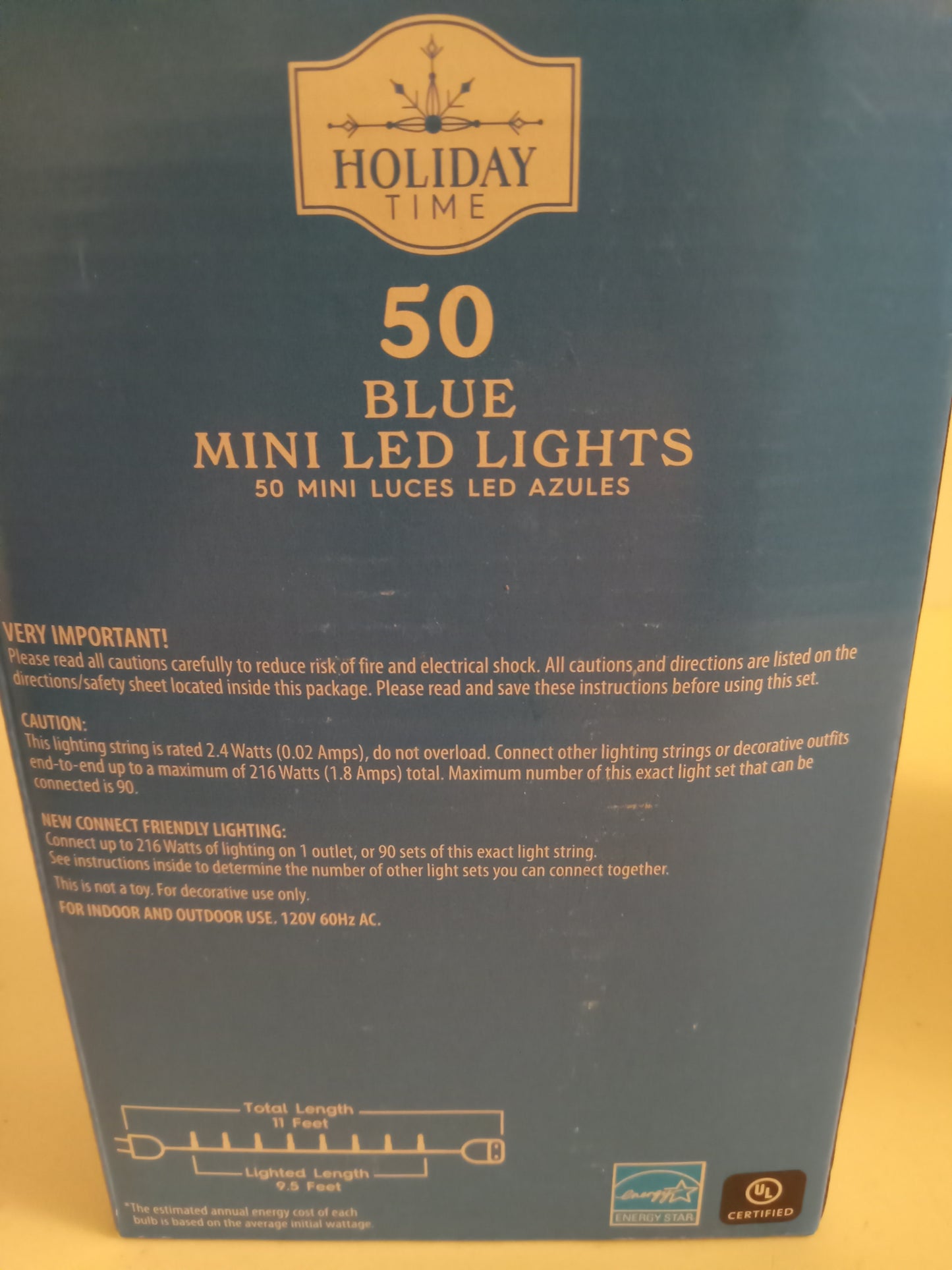 Christmas Lights, 50/100/300 LED Mini Lights, Multi-Color/Blue/Red/Cool & Warm White, Green Wire, Holiday Time, NEW