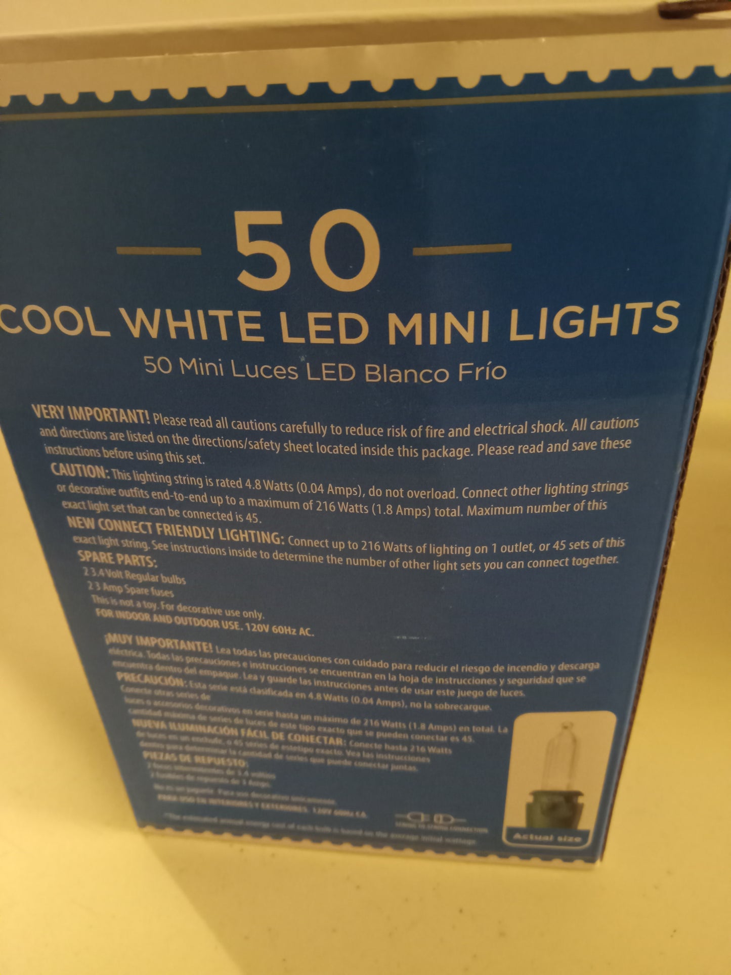 Christmas Lights, 50/100/300 LED Mini Lights, Multi-Color/Blue/Red/Cool & Warm White, Green Wire, Holiday Time, NEW