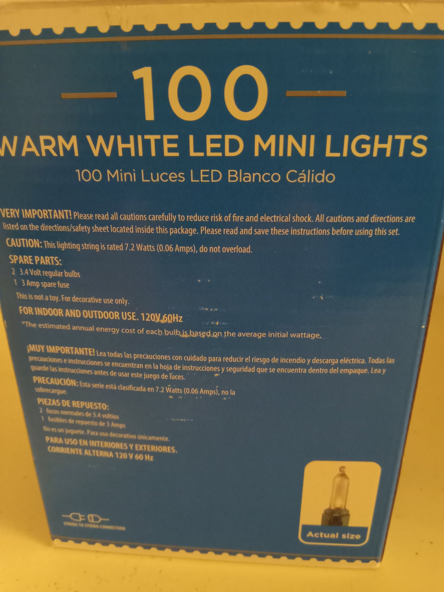Christmas Lights, 50/100/300 LED Mini Lights, Multi-Color/Blue/Red/Cool & Warm White, Green Wire, Holiday Time, NEW