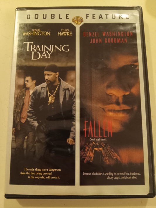 Training Day, & Fallen, Double Feature, 2 DVD Movies, Widescreen, Rated R, USED