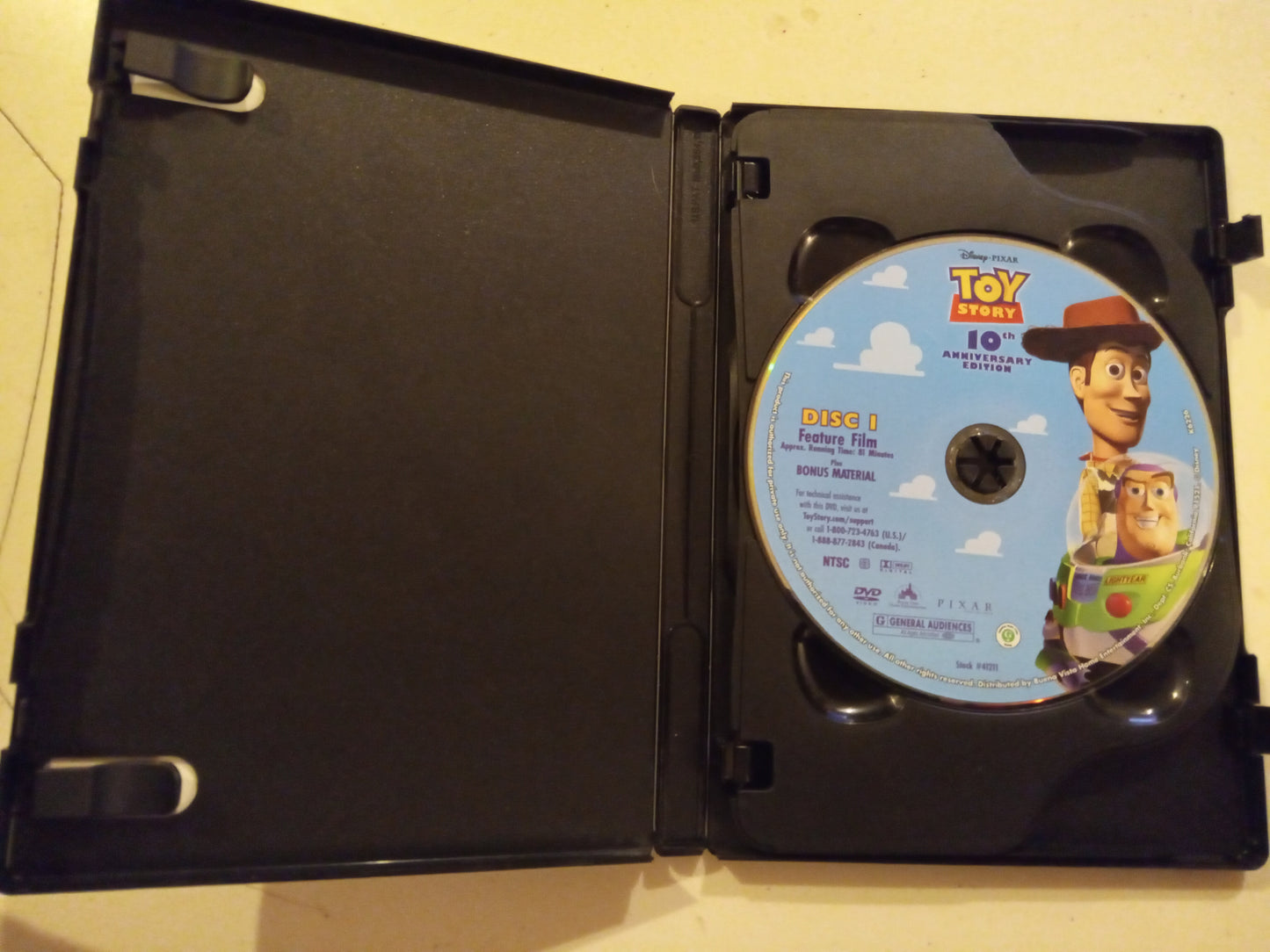 Toy Story, 10th Anniversary Edition, 2 Discs, DVD Movie, Fullscreen, Rated G, USED