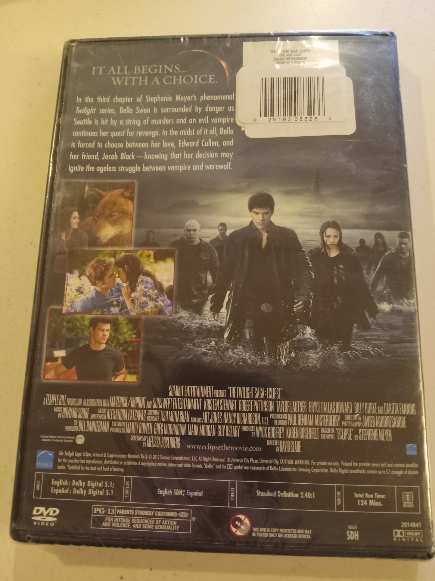 The Twilight Saga Eclipse, DVD Movie, 2 Disc Special/Collector's Ed. Kristen Stewart Widescreen, Rated PG-13, NEW/USED