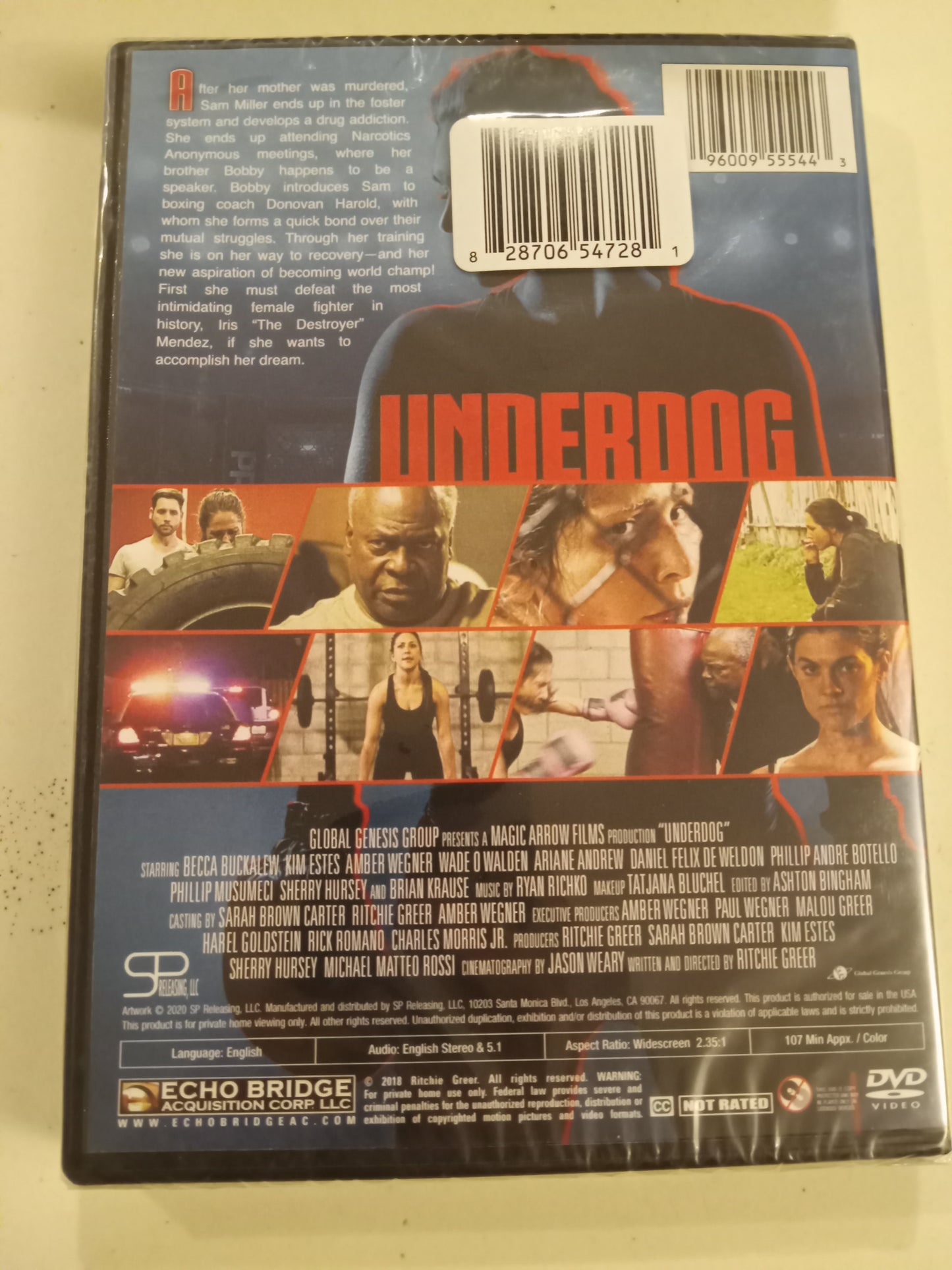 Underdog, DVD Movie, Becca Buckalew Widescreen, Not Rated, NEW
