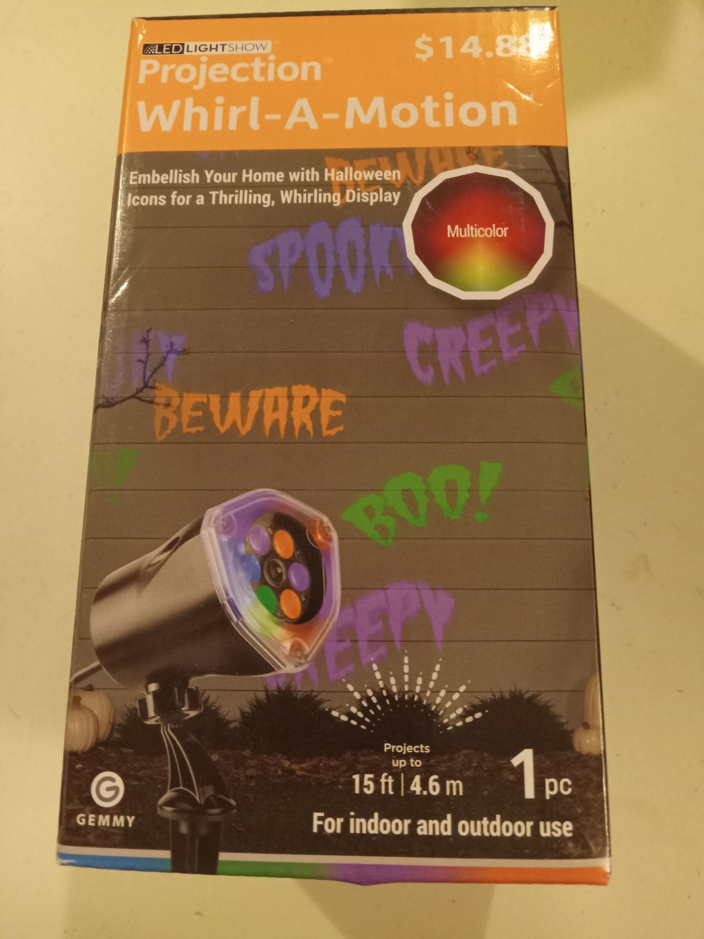 Halloween Lights, LED Light Projection Show, Whirl-A-Motion/Ghost Shadow Waves, Projector, NEW