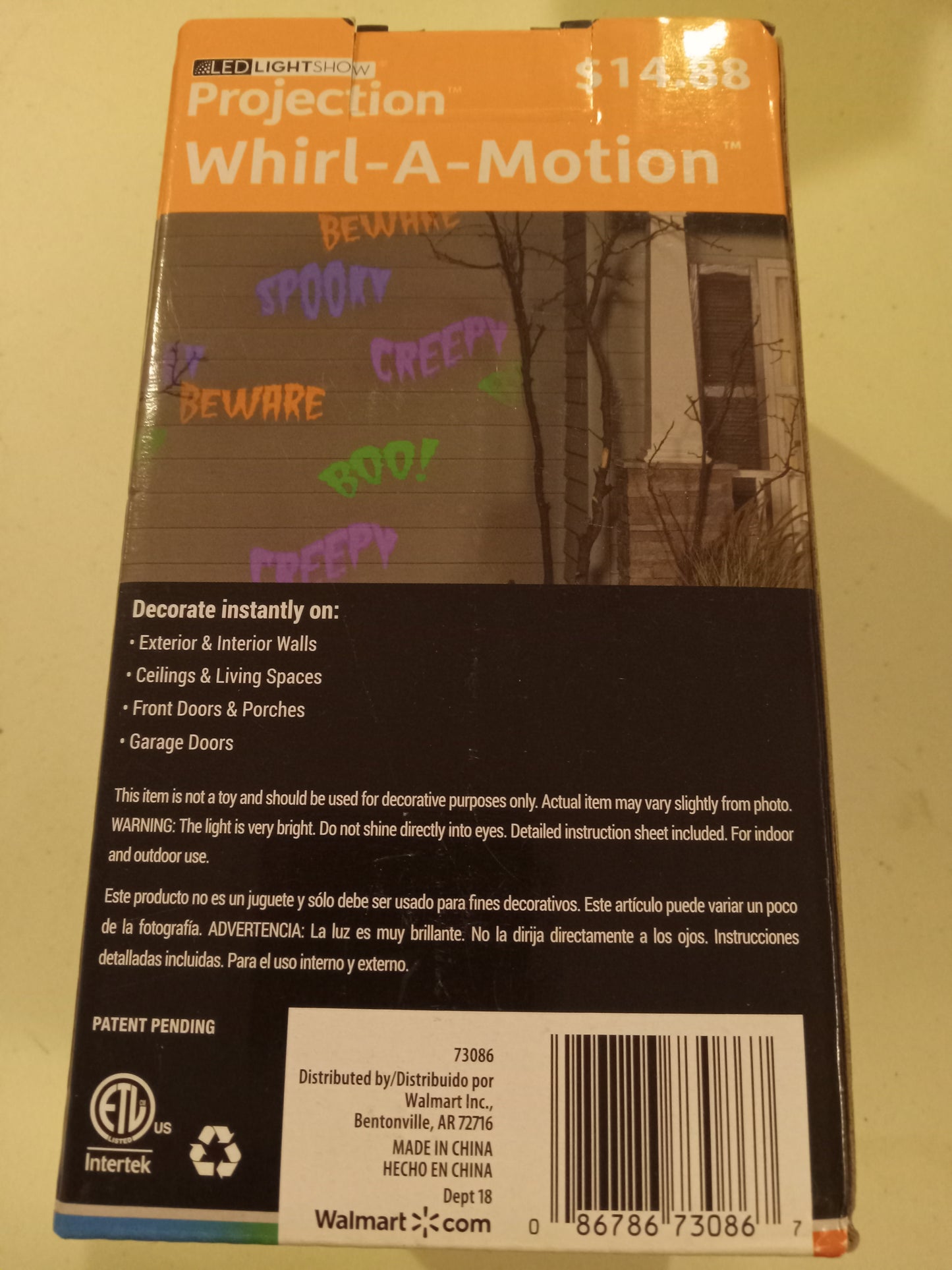 Halloween Lights, LED Light Projection Show, Whirl-A-Motion/Ghost Shadow Waves, Projector, NEW