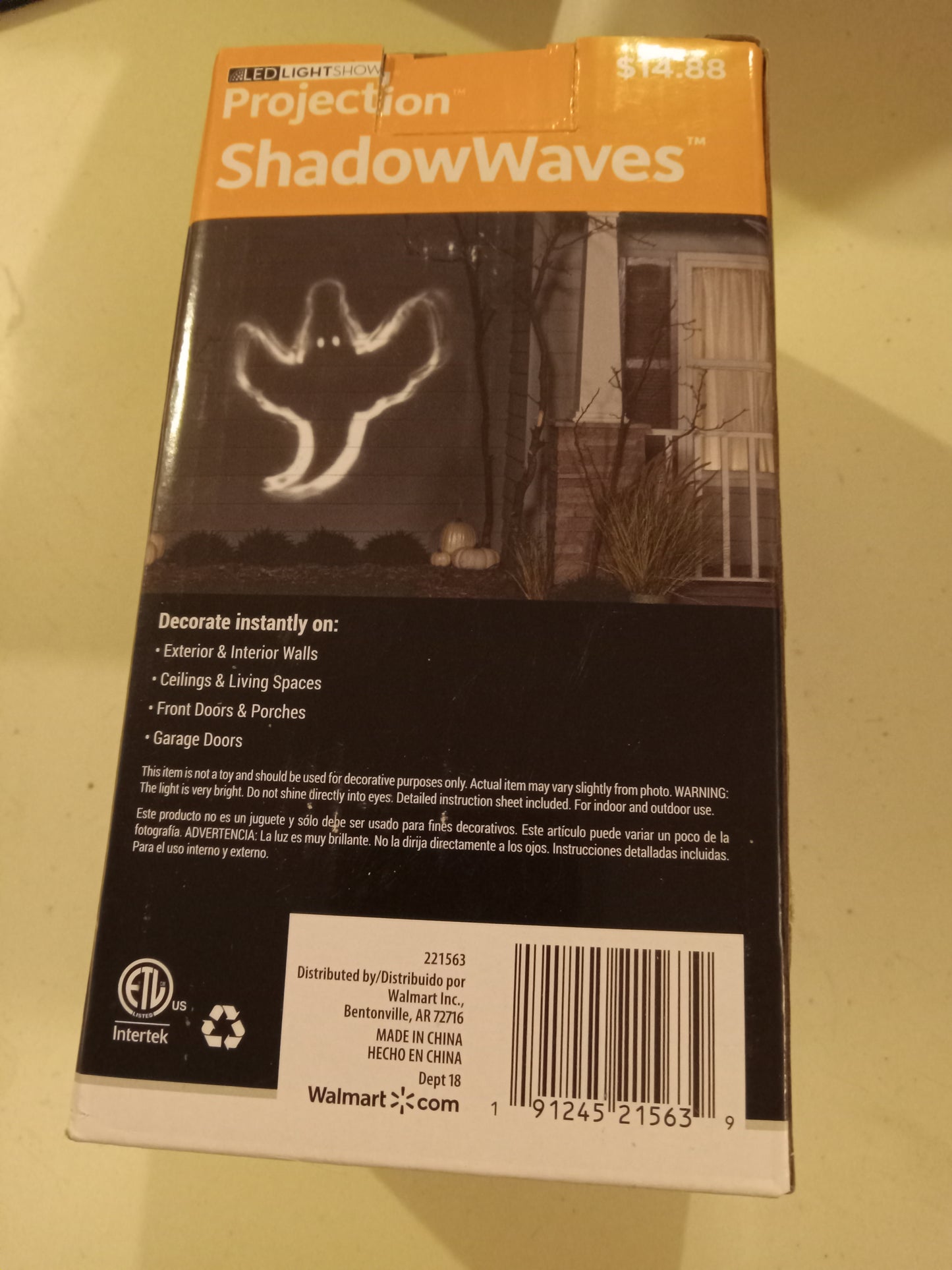 Halloween Lights, LED Light Projection Show, Whirl-A-Motion/Ghost Shadow Waves, Projector, NEW